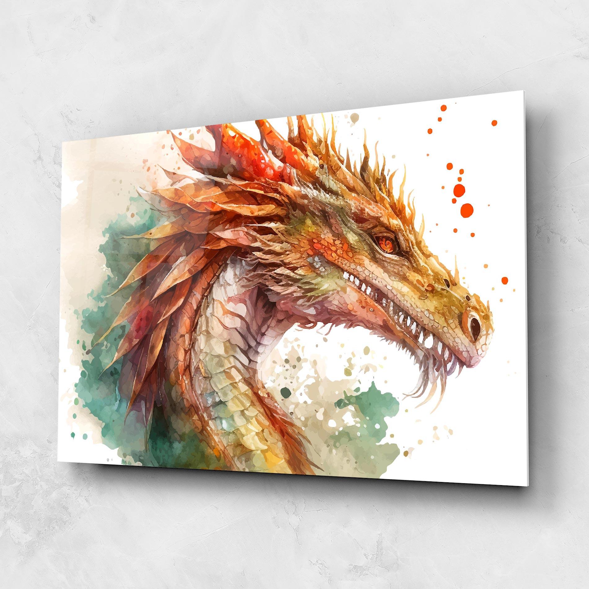 Tablou Sticla Earth Dragon mockup 1