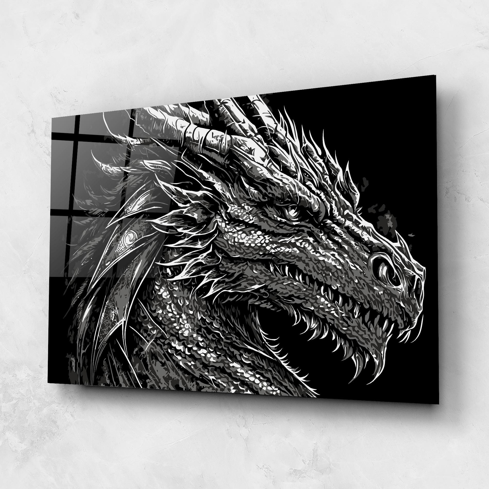 Grey White Dragon mockup 1