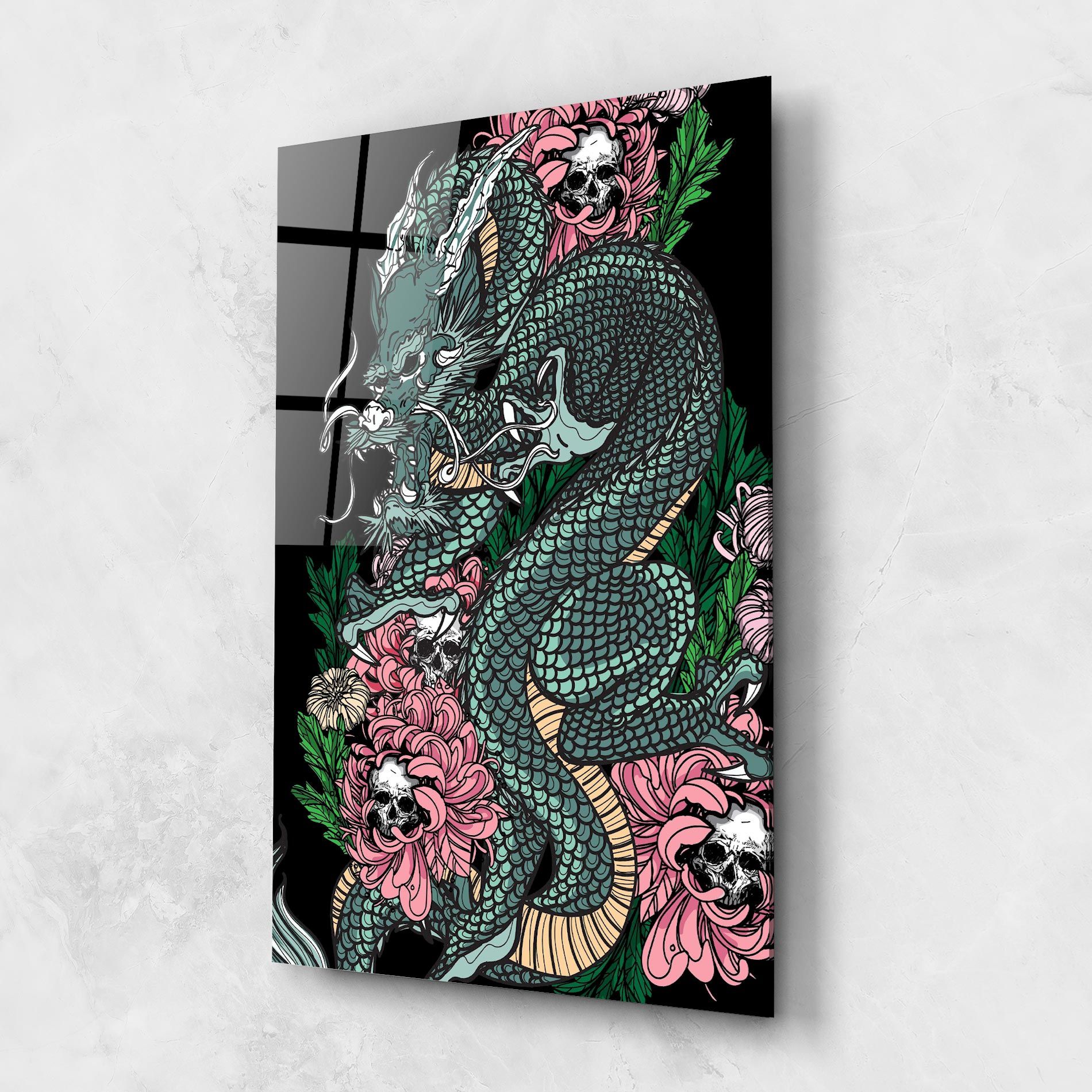 Flower Skull Dragon mockup 1