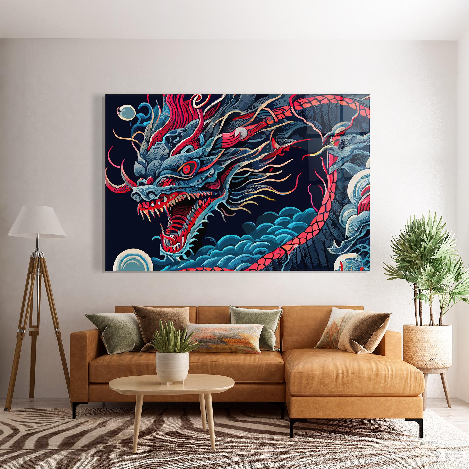 Tablou Sticla Cloud Dragon mockup 7