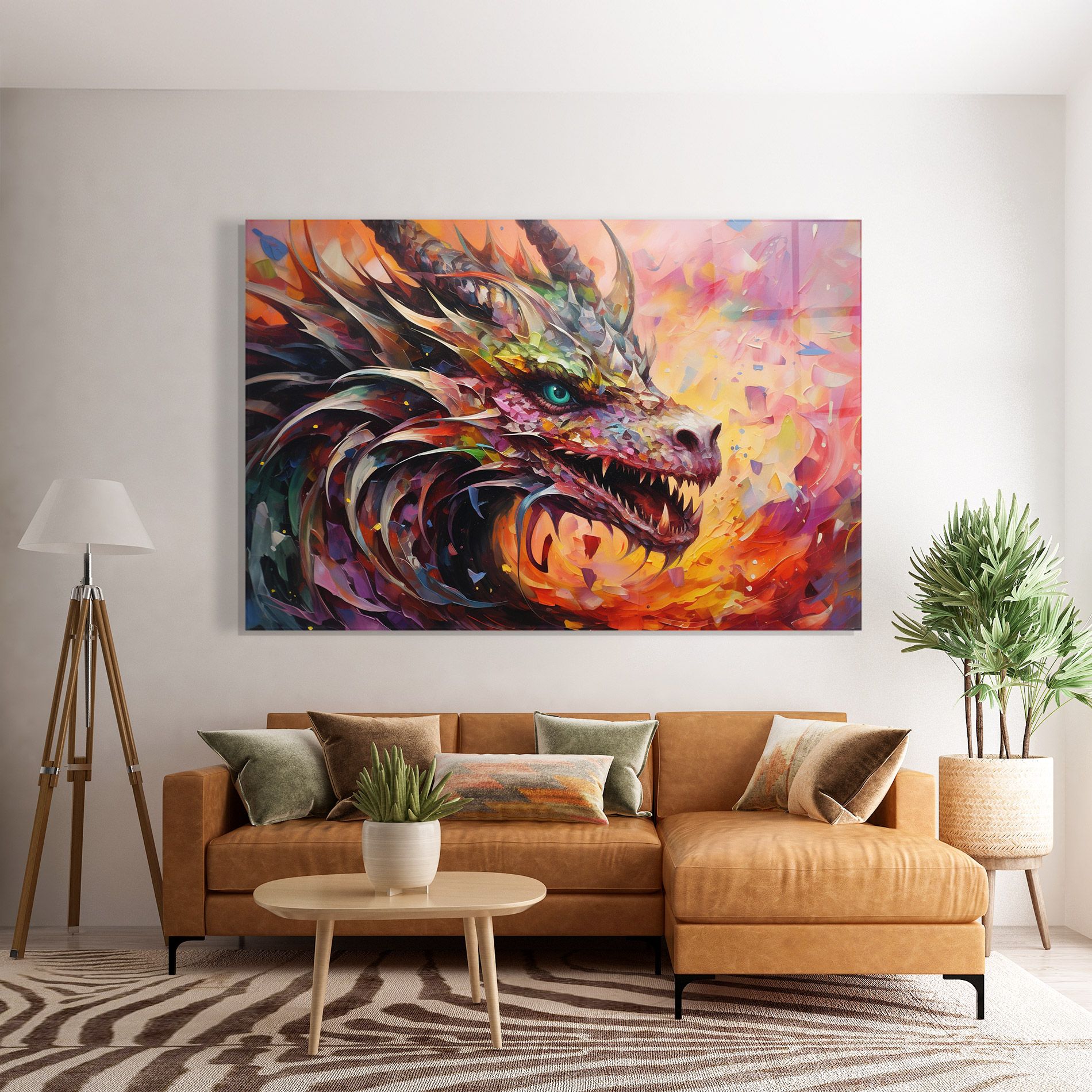 Colorful Dragon Painting mockup 7