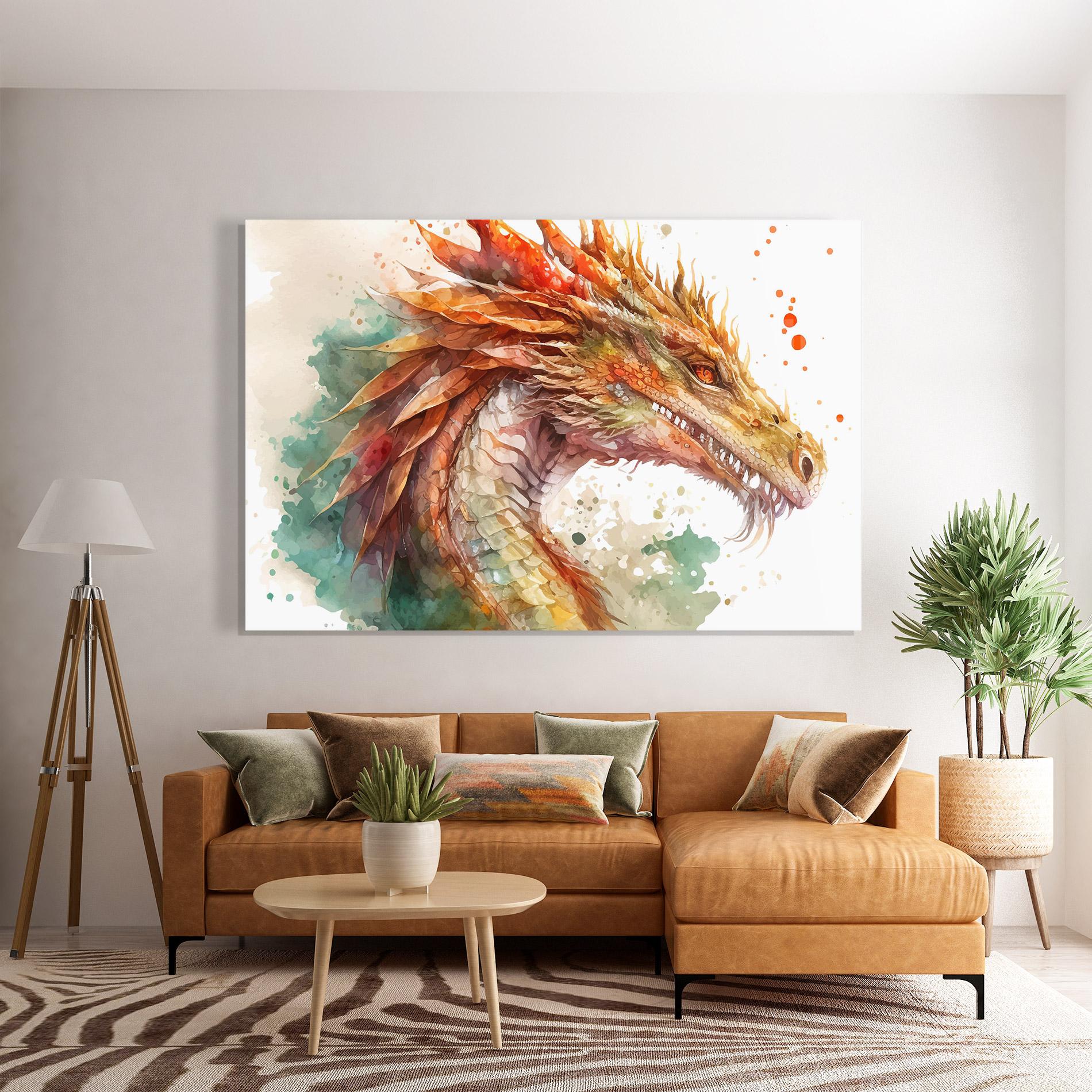 Tablou Sticla Earth Dragon mockup 7