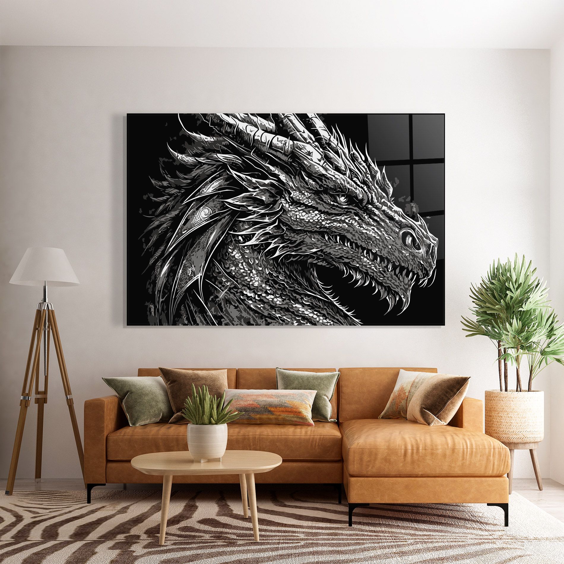 Grey White Dragon mockup 7