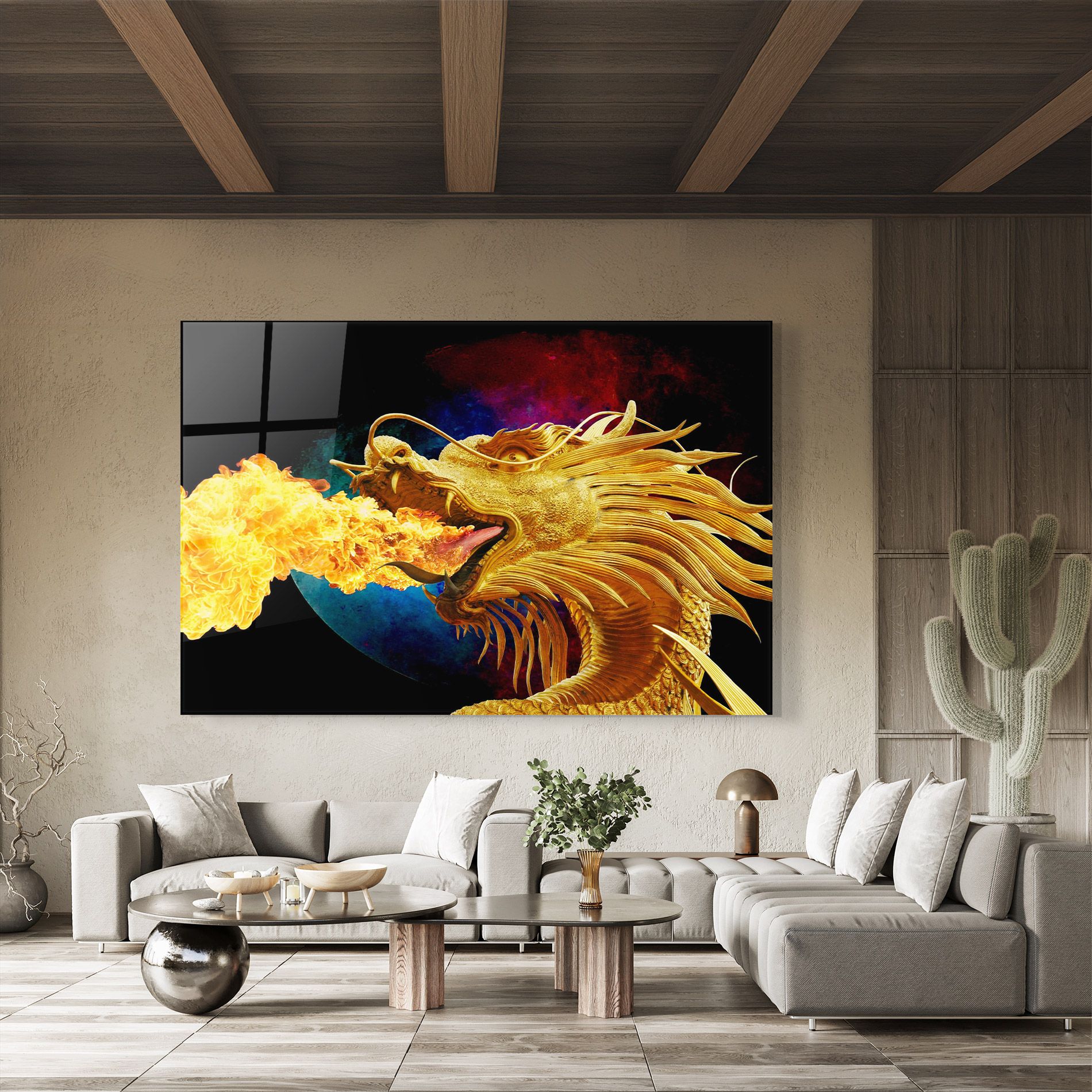 Golden Fire Dragon mockup 8