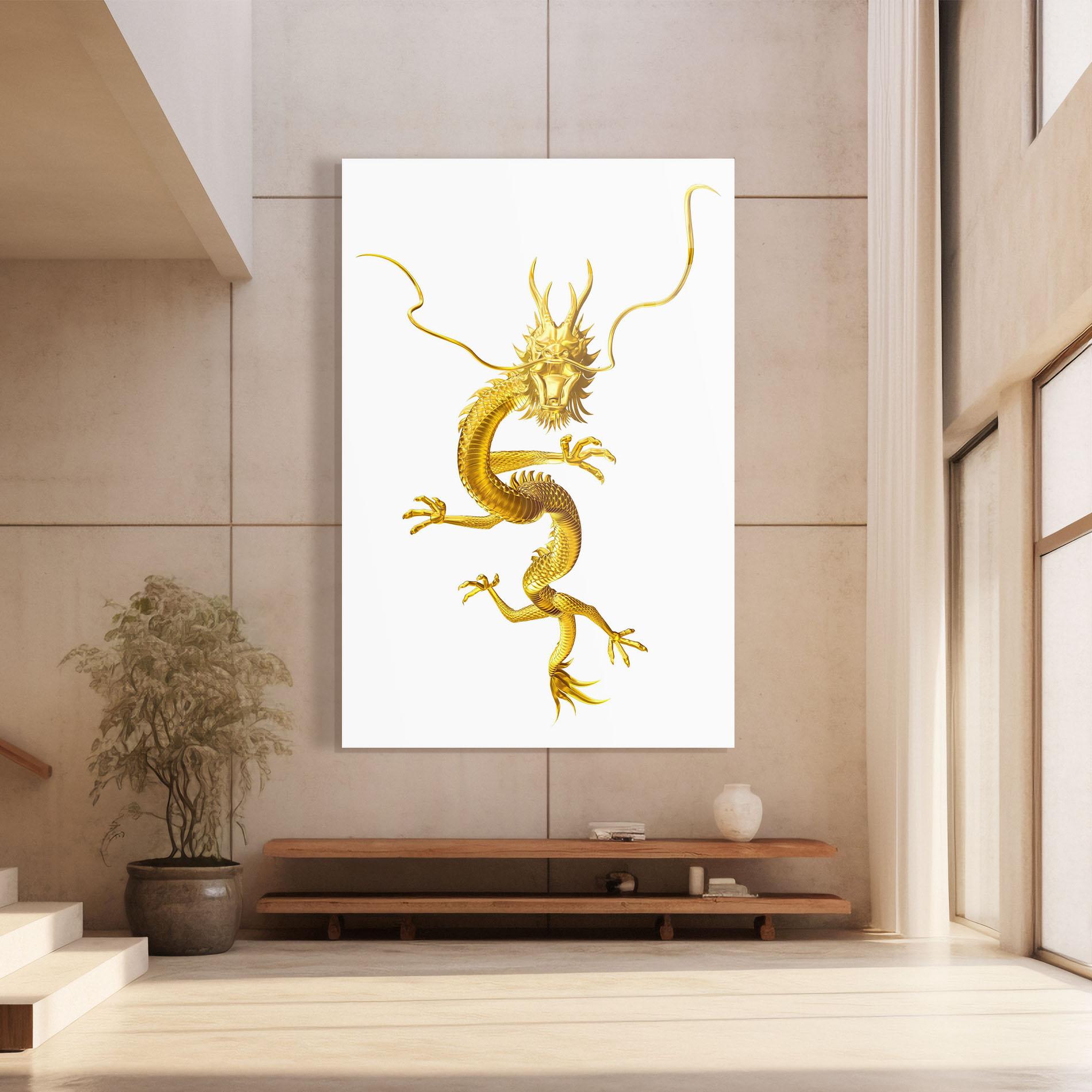 Tablou Sticla Golden Dragon mockup 8