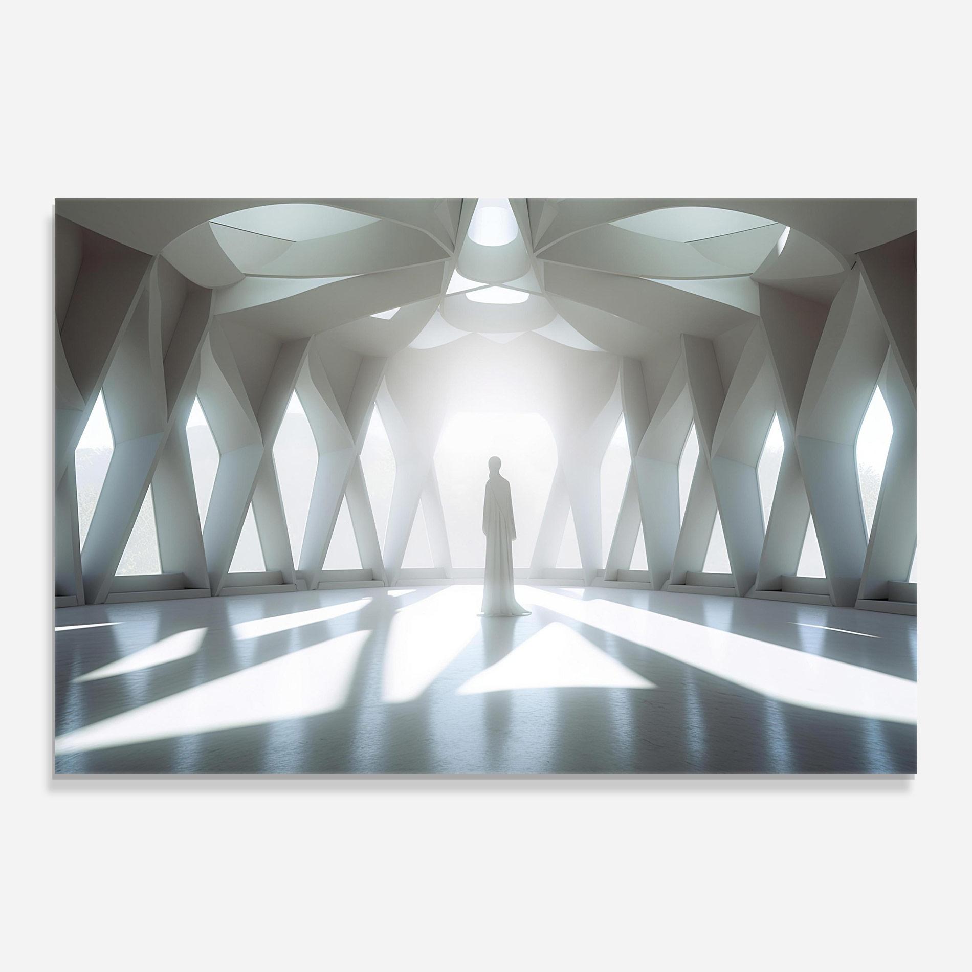 Tablou Sticla Bright Room Statue mockup 0