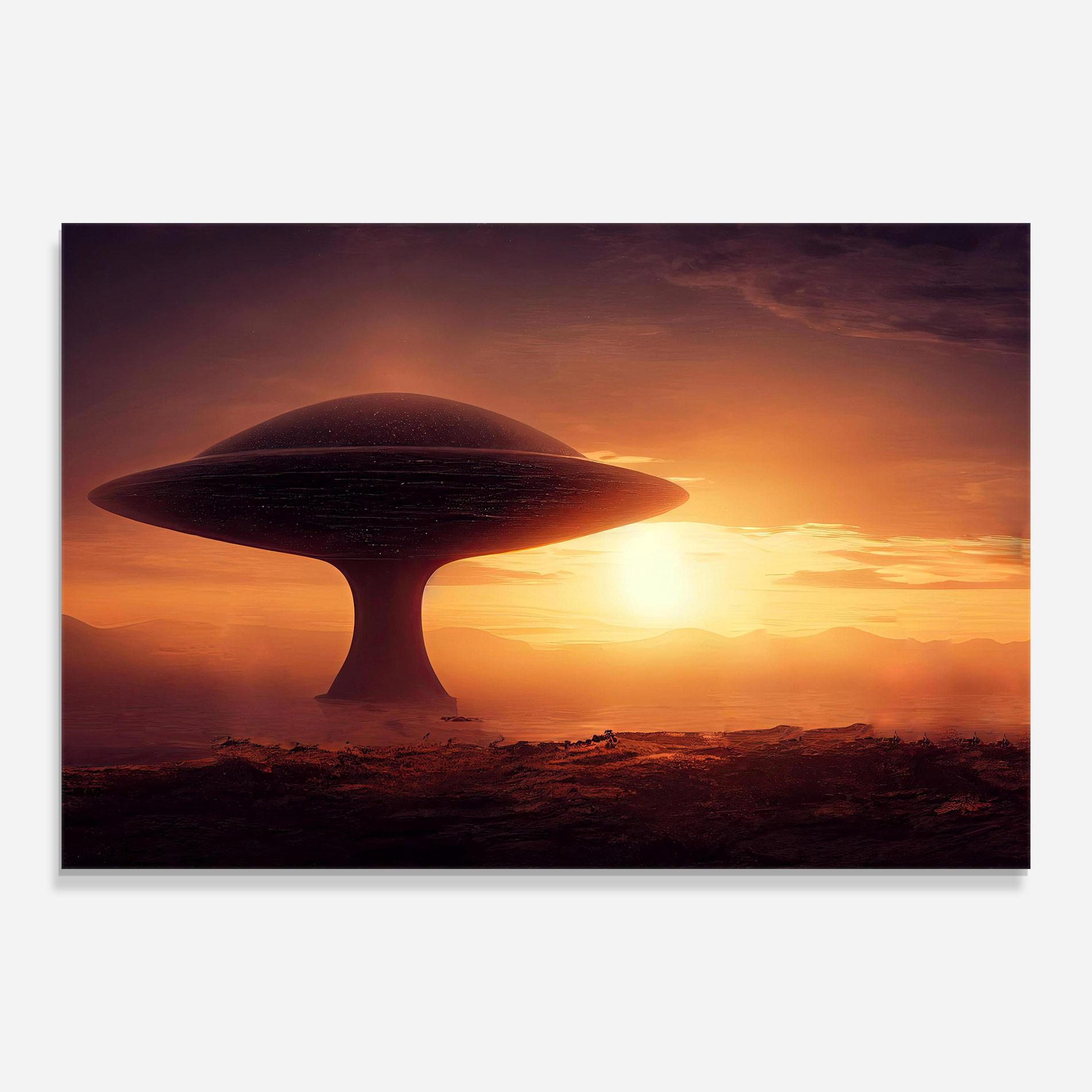 Tablou Sticla Fantasy Science Fiction mockup 0