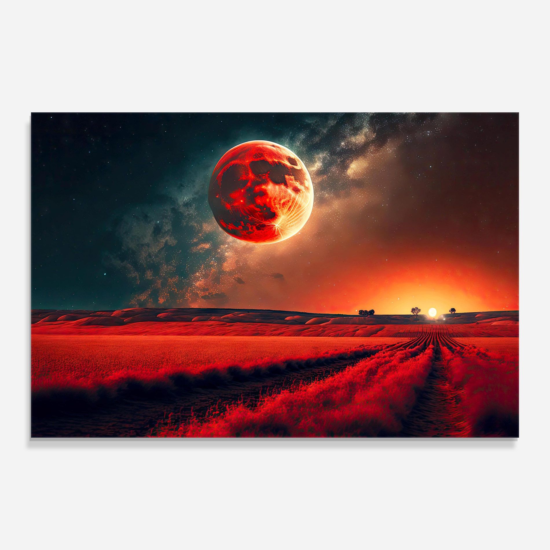 Huge Red Moon mockup 0