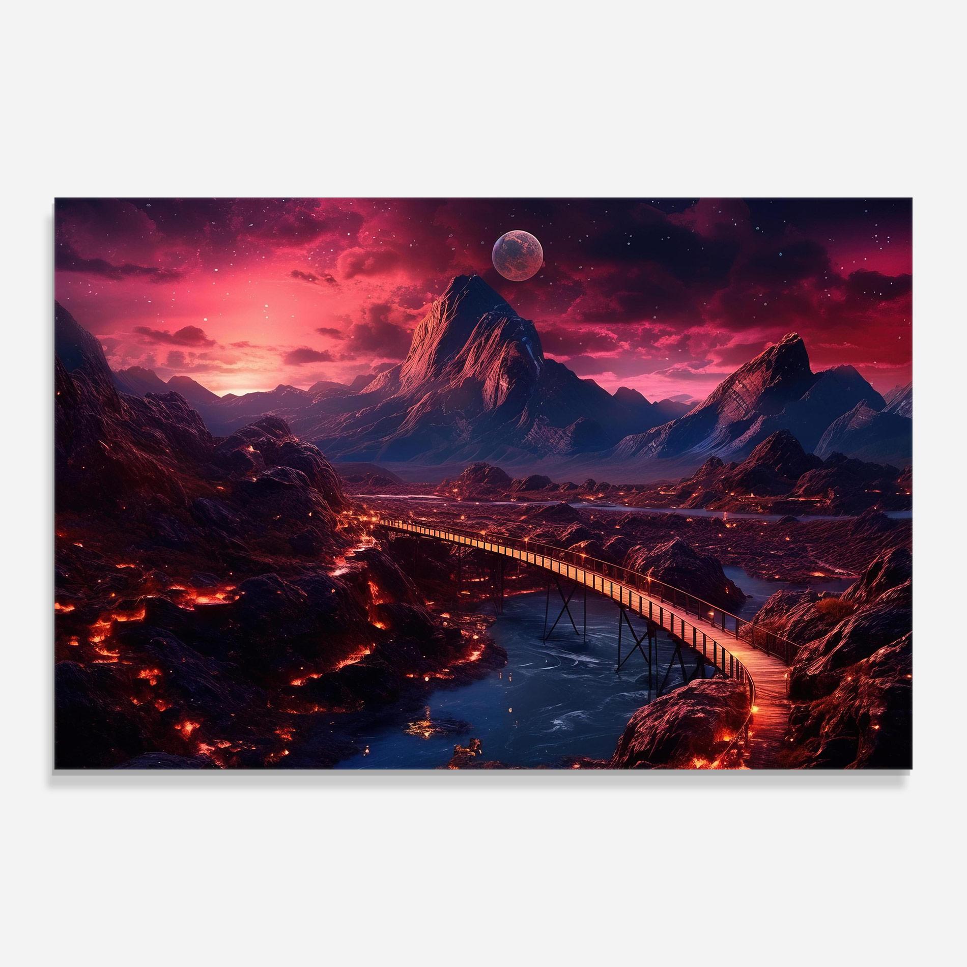 Tablou Sticla Interstellar Journey mockup 0