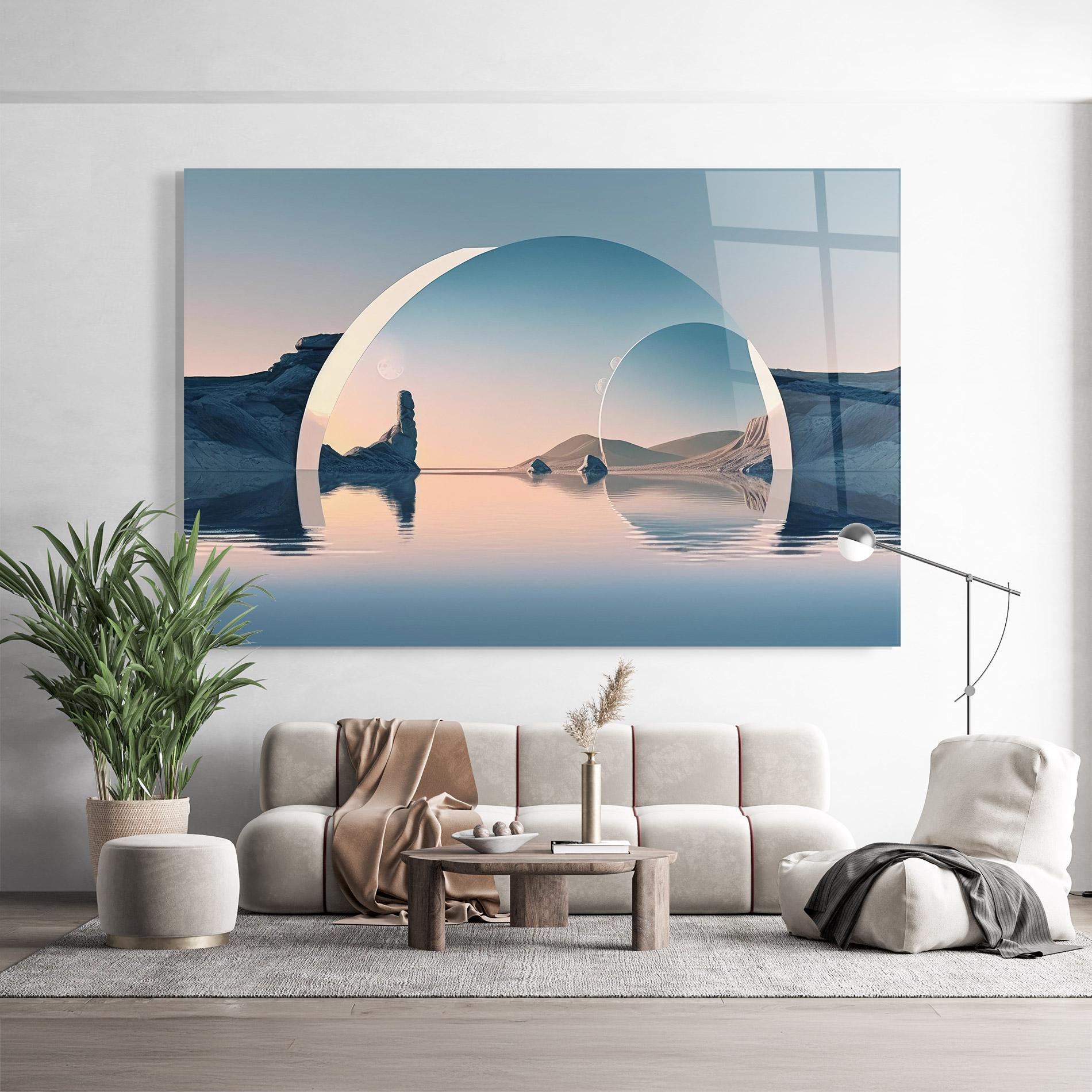 Tablou Sticla 3d Fantastic Elements mockup 9