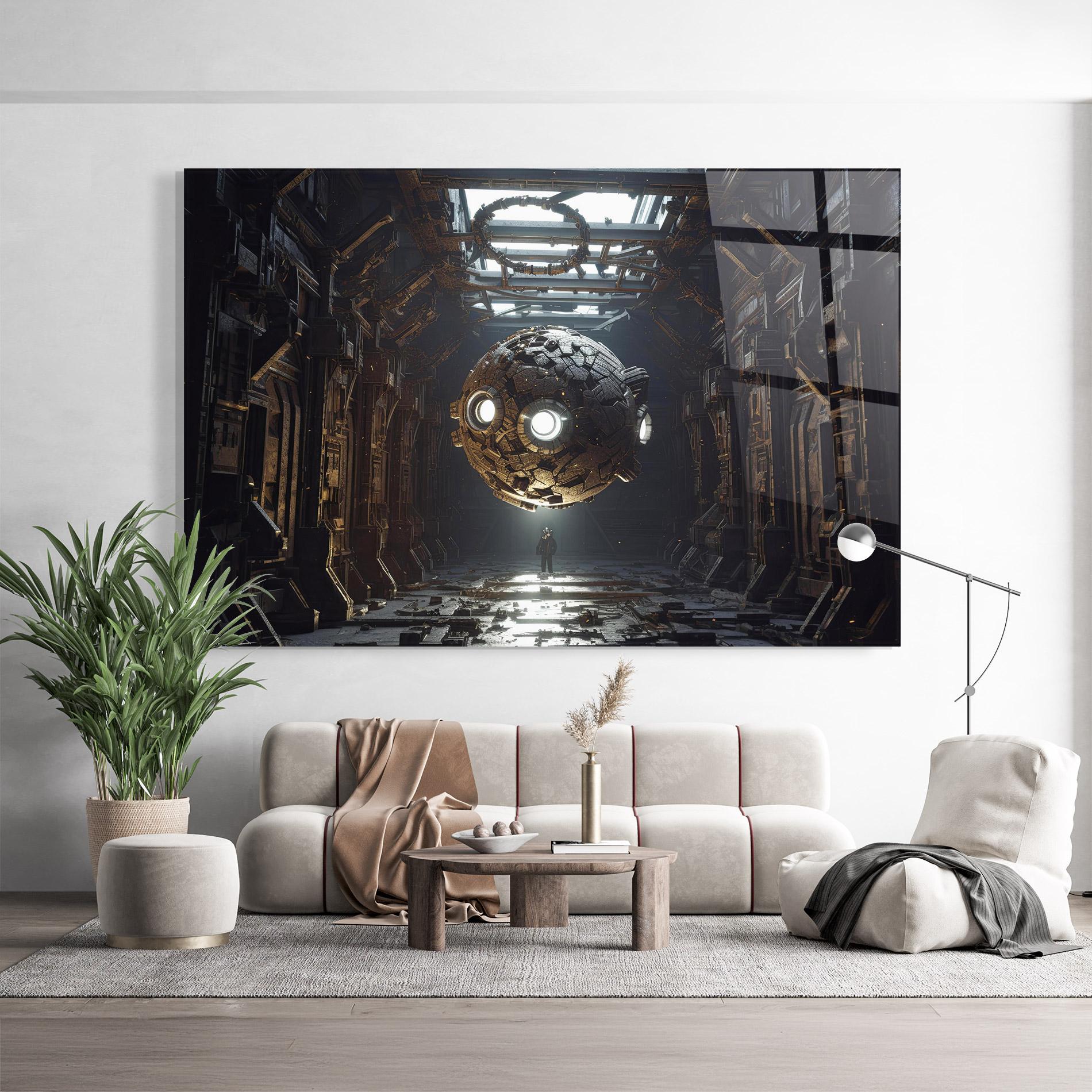 Tablou Sticla Cryptic Art mockup 9