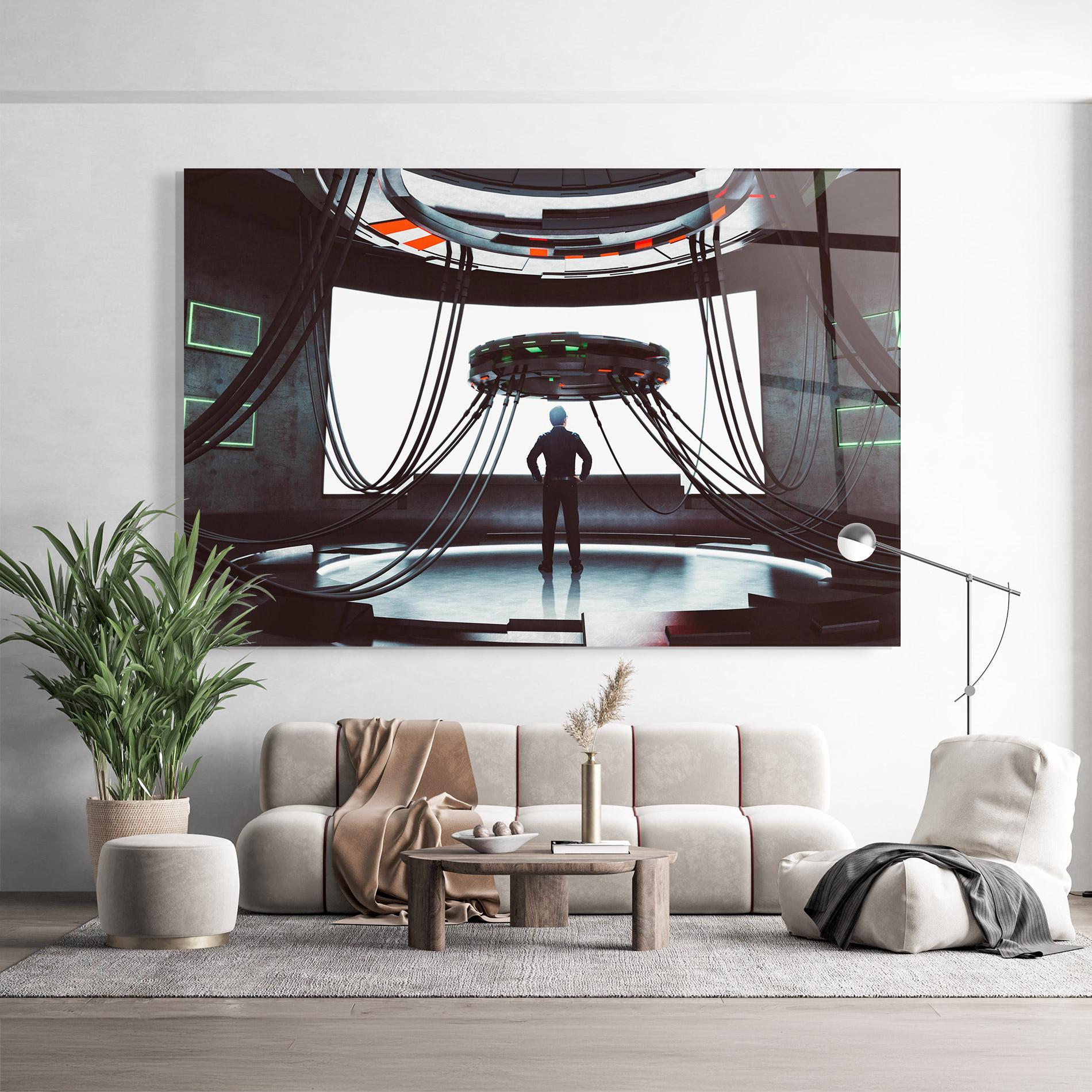 Tablou Sticla Cyber Chronicle mockup 9