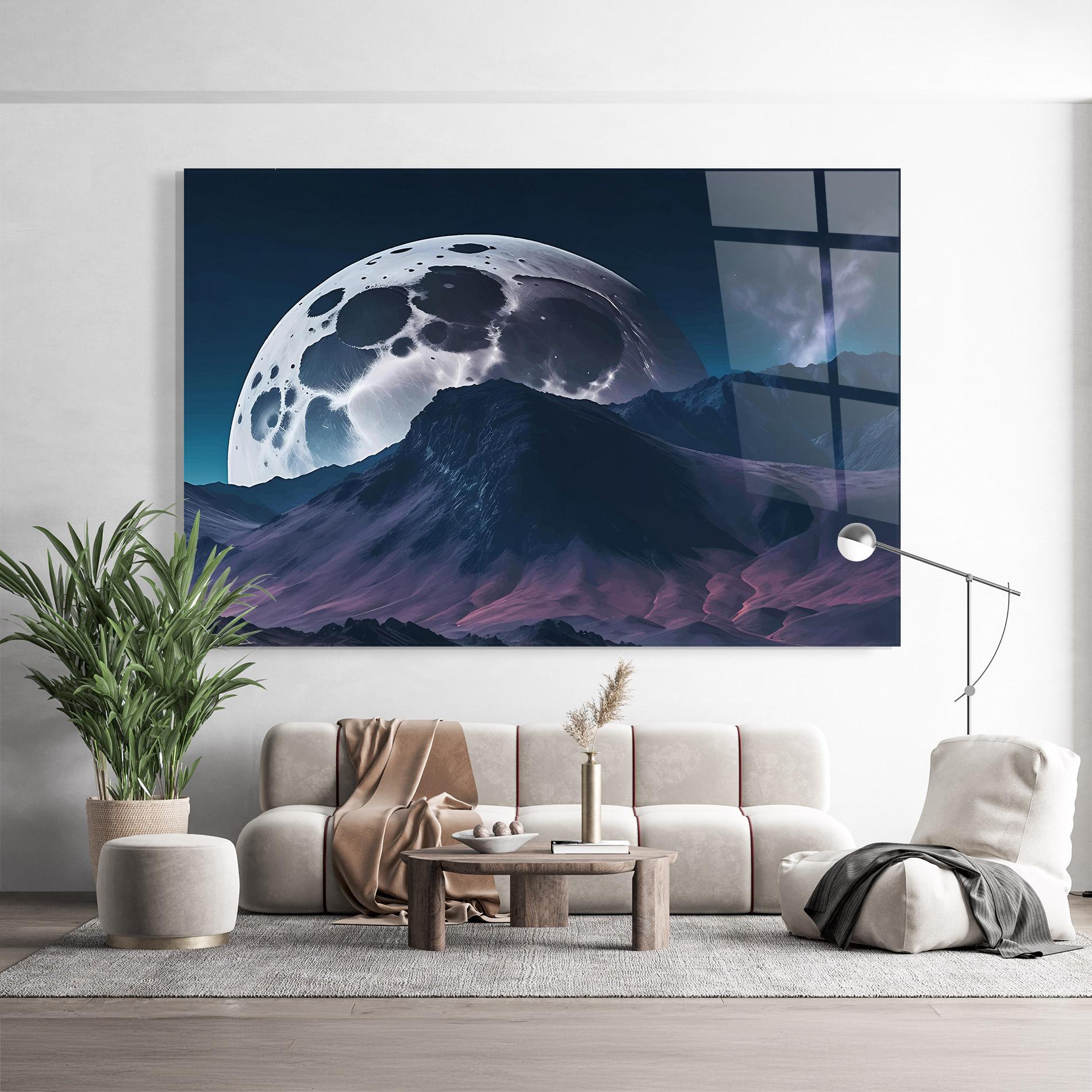 Tablou Sticla Full Moon Smoke mockup 9