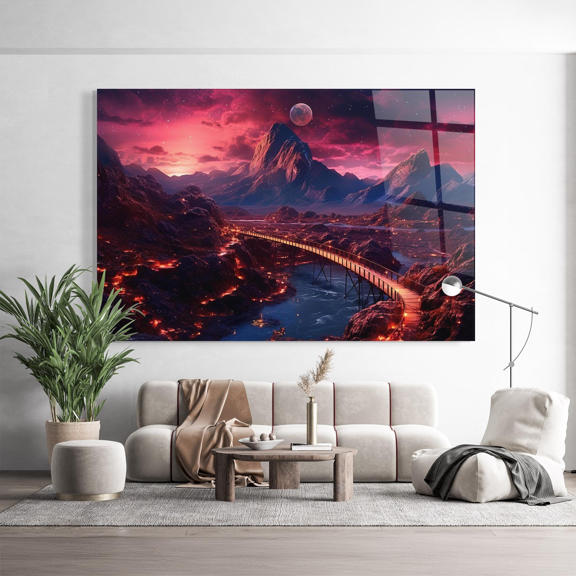 Tablou Sticla Interstellar Journey mockup 9