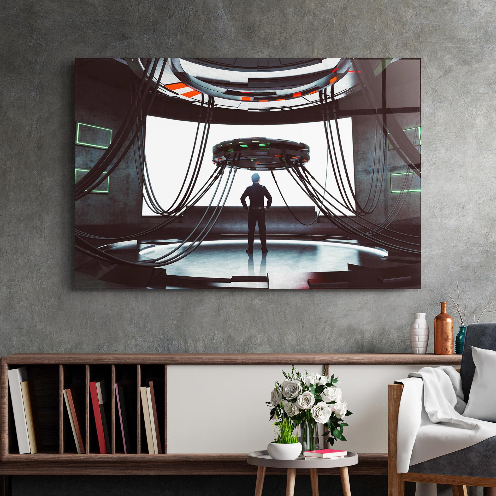 Tablou Sticla Cyber Chronicle mockup 2