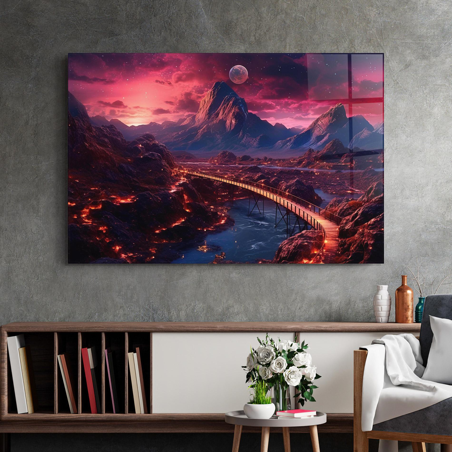 Tablou Sticla Interstellar Journey mockup 2