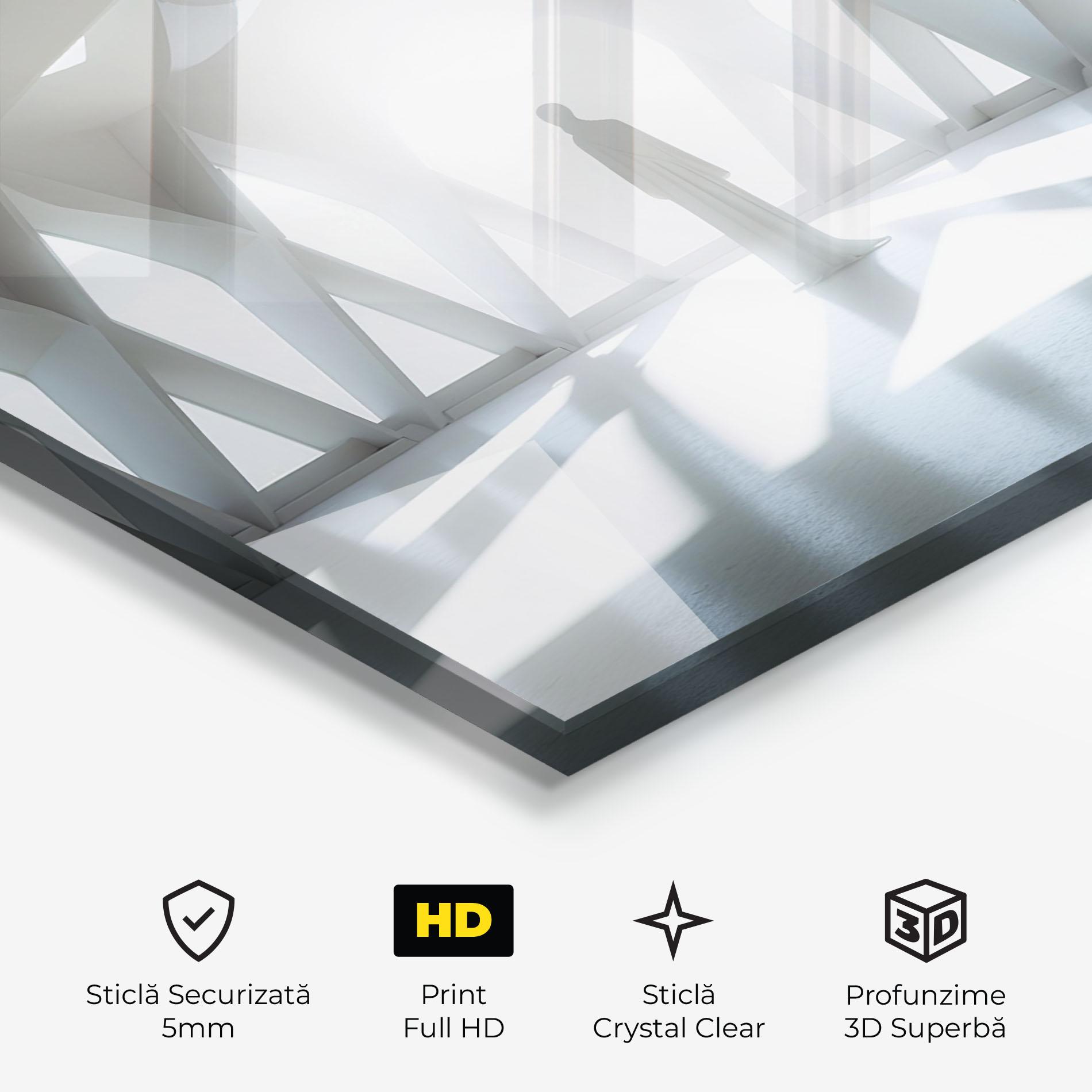 Tablou Sticla Bright Room Statue mockup 3