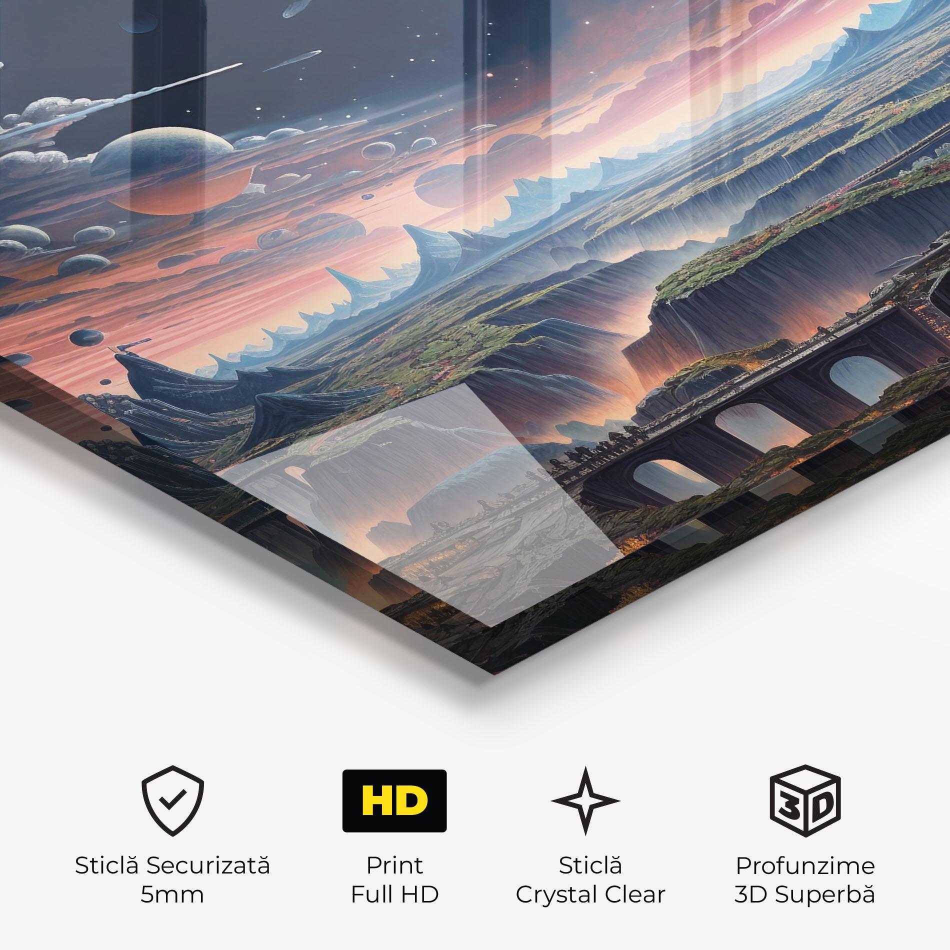 Tablou Sticla Celestial Chronicler mockup 3