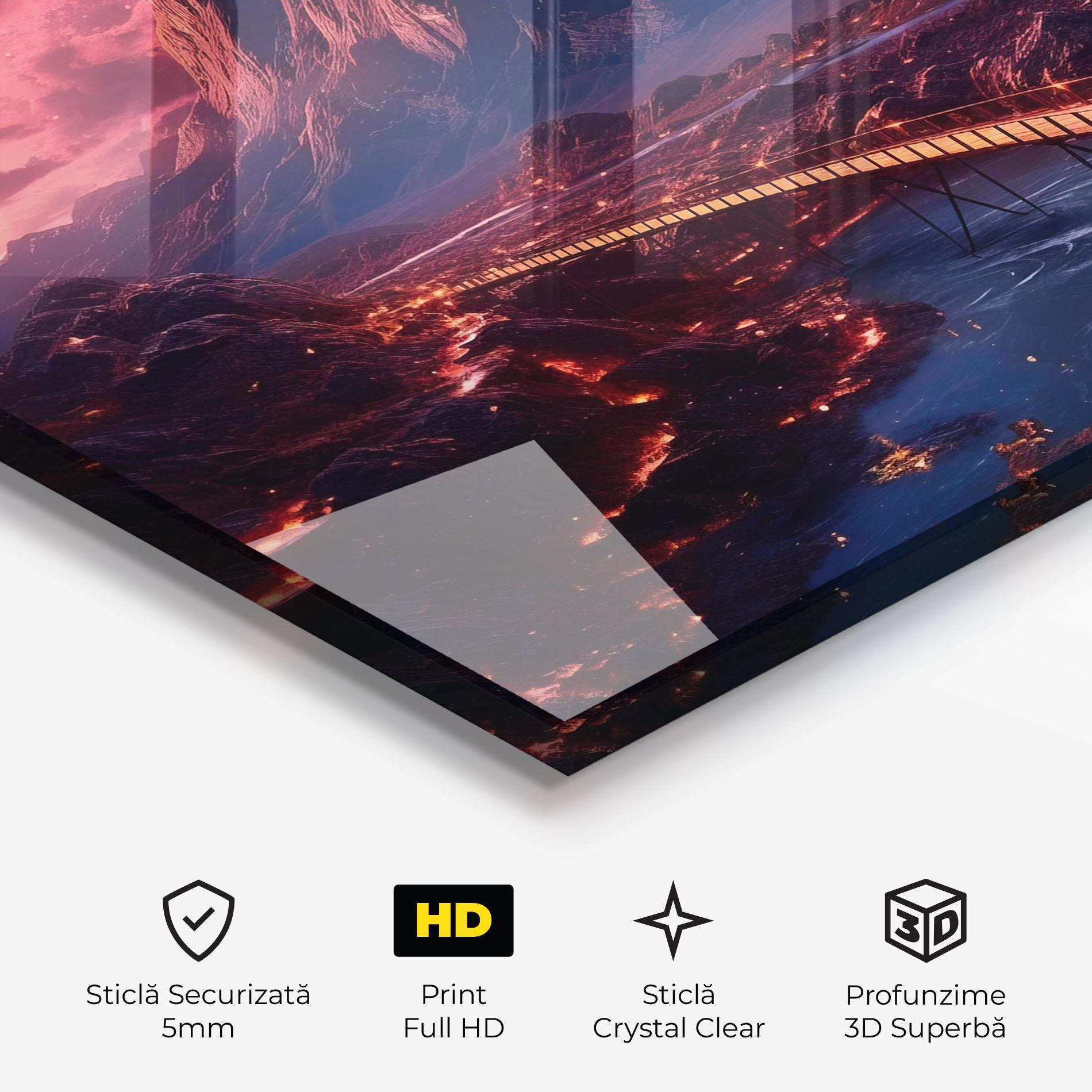 Tablou Sticla Interstellar Journey mockup 3