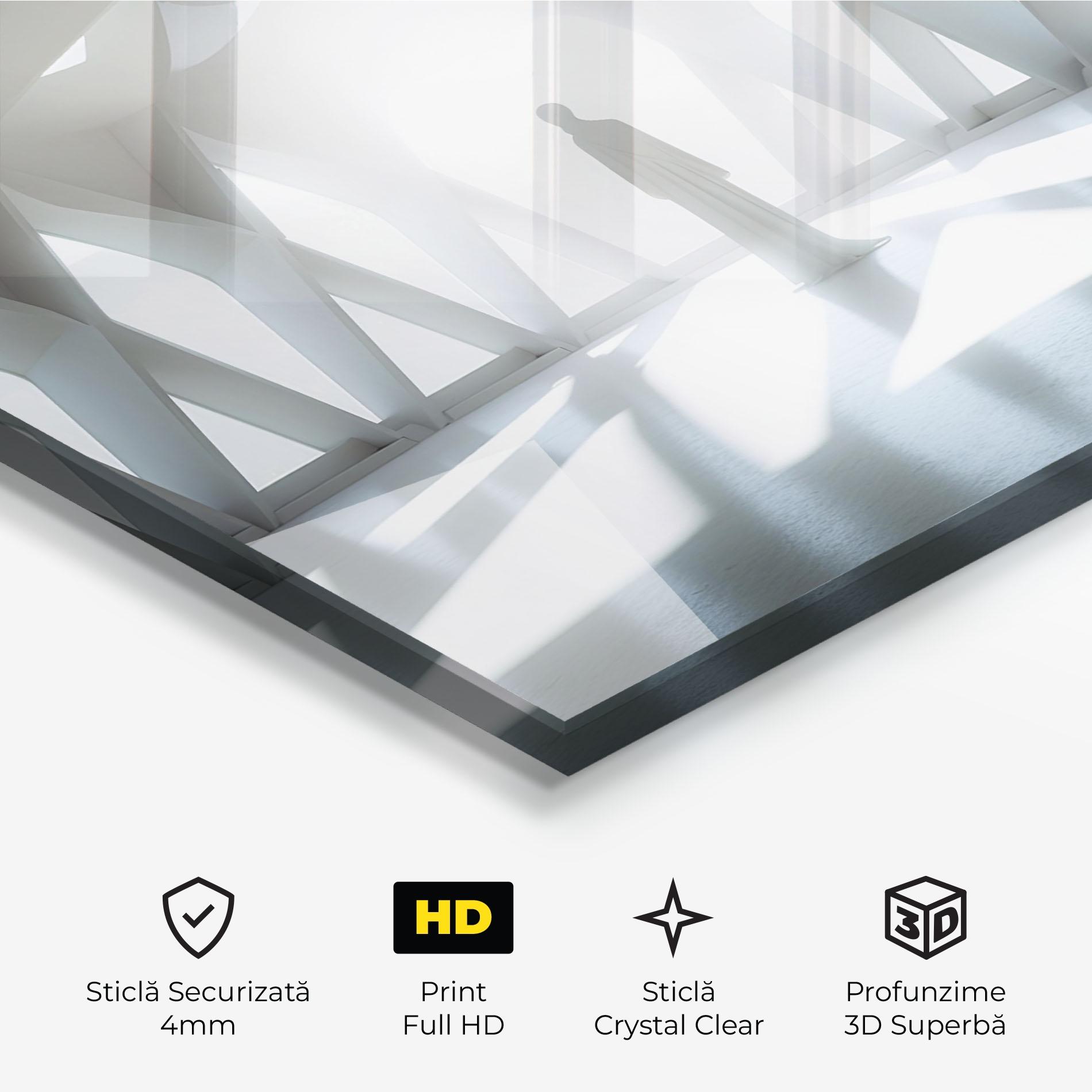 Tablou Sticla Bright Room Statue mockup 3