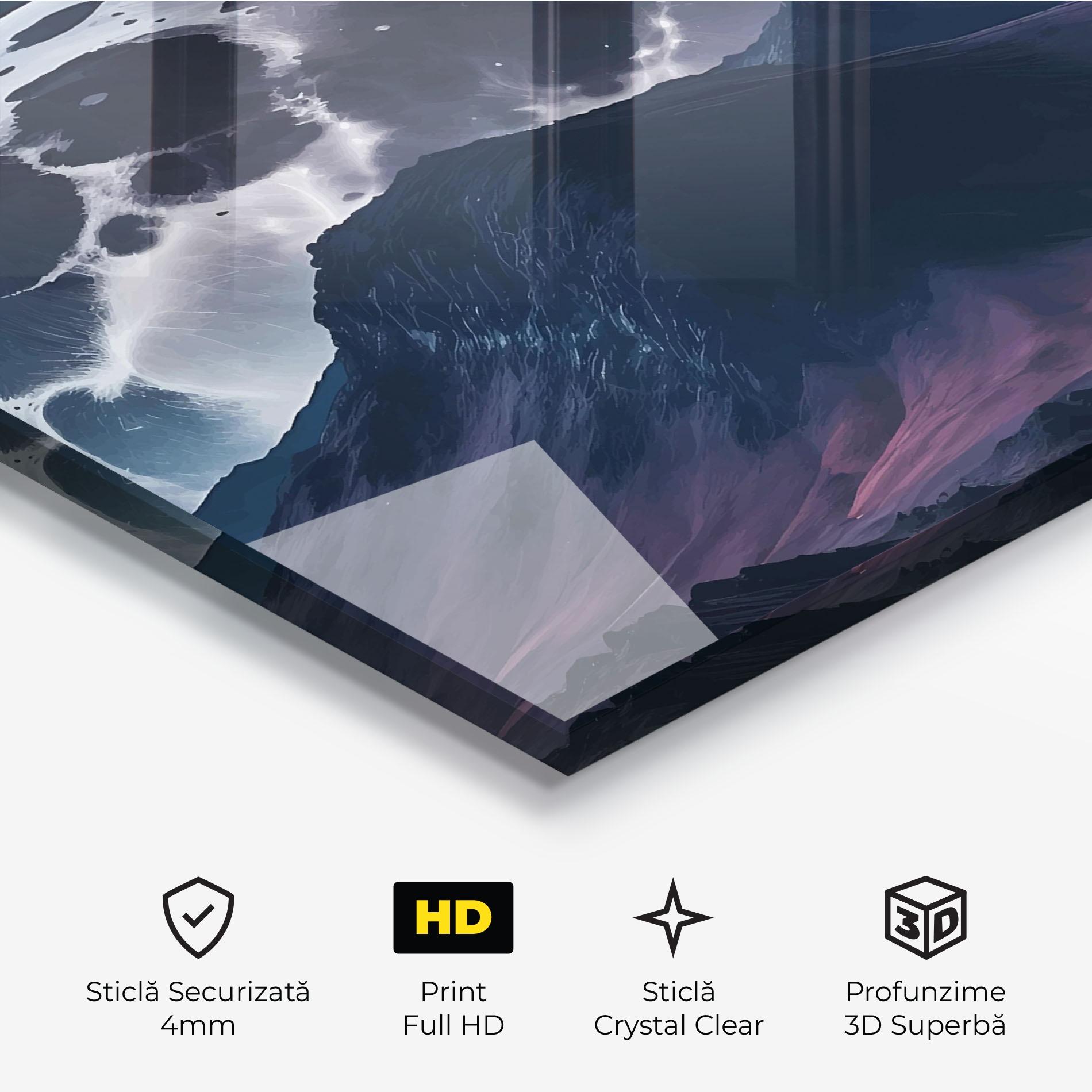 Tablou Sticla Full Moon Smoke mockup 3