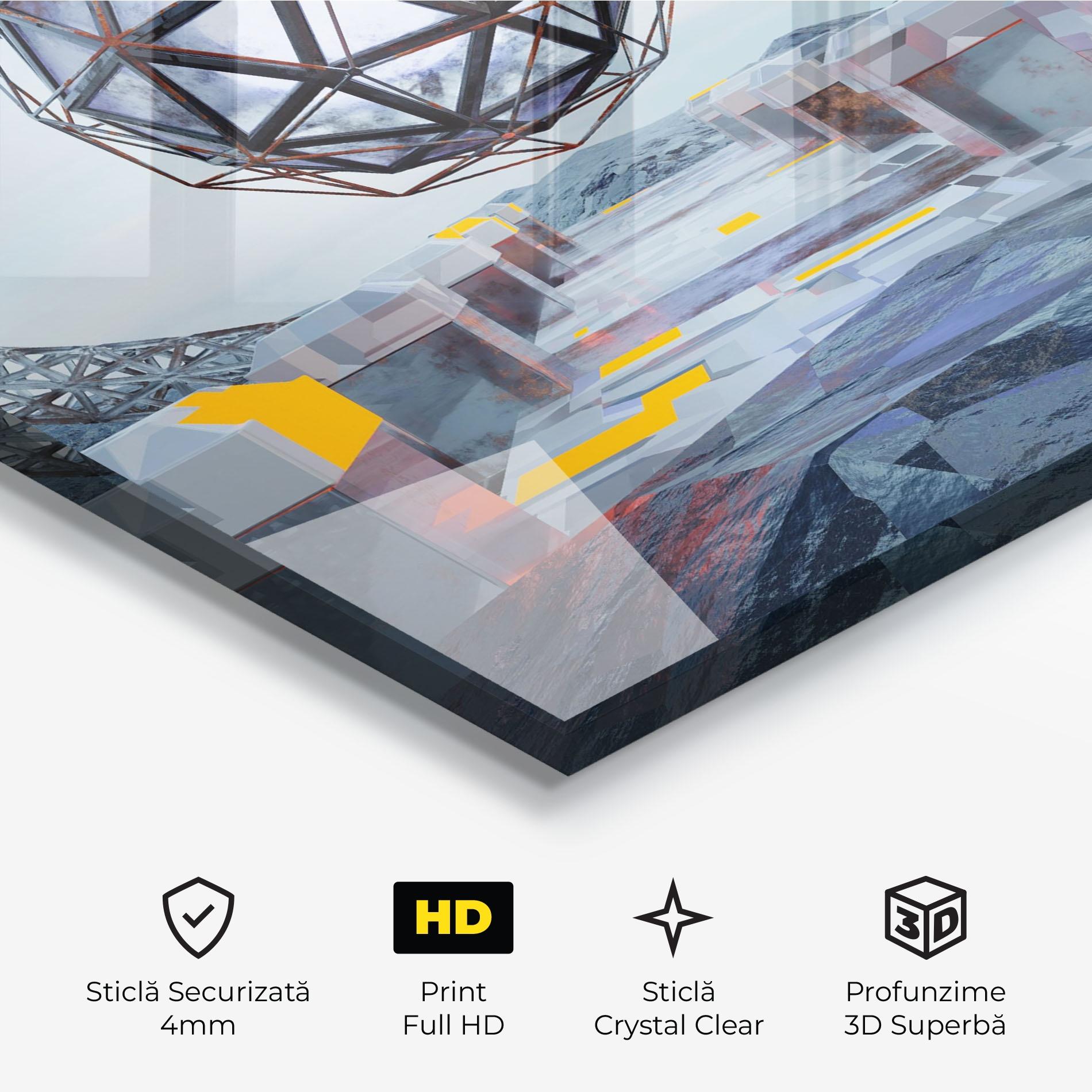 Tablou Sticla Galactic Globe mockup 3