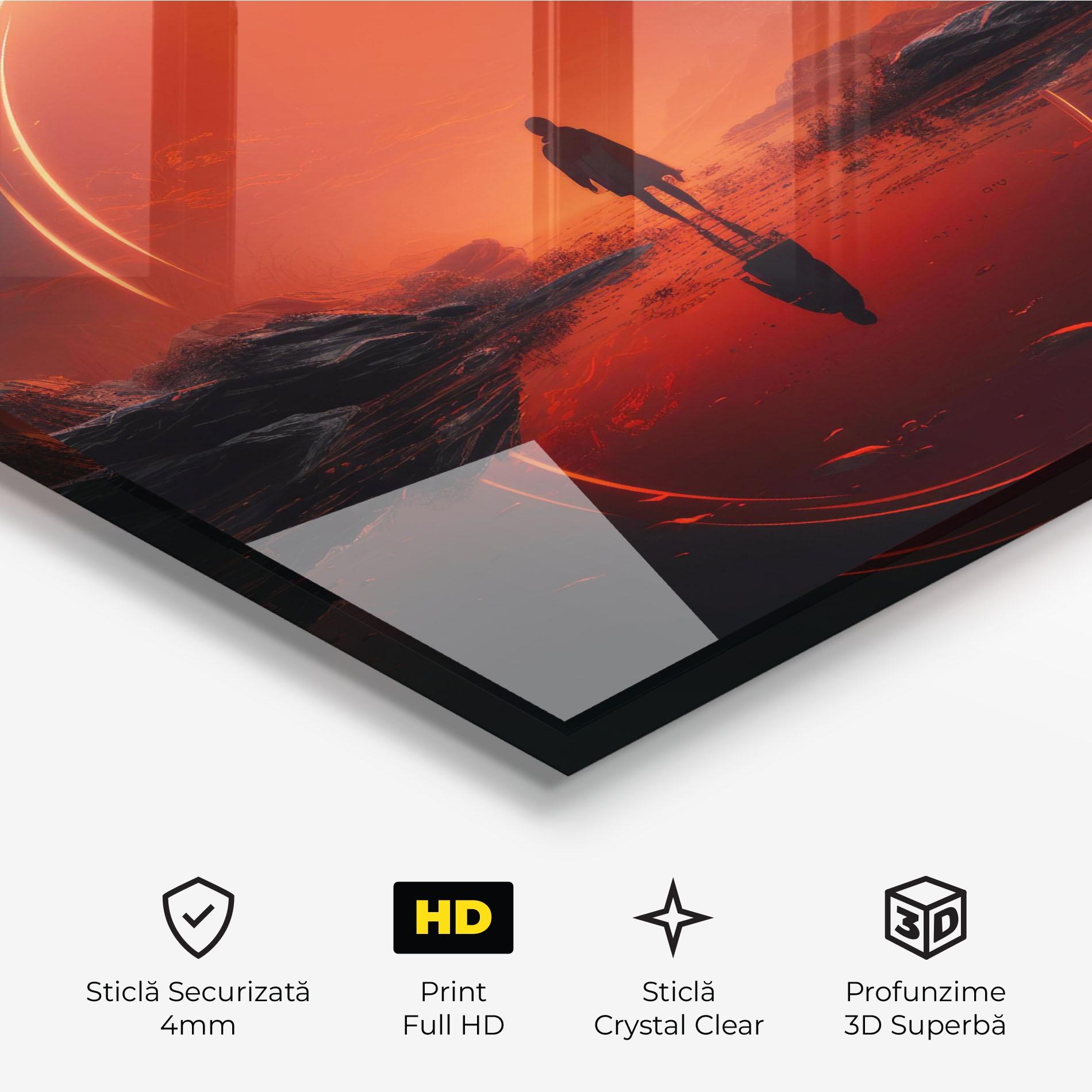 Tablou Sticla Man Orange Orb mockup 3