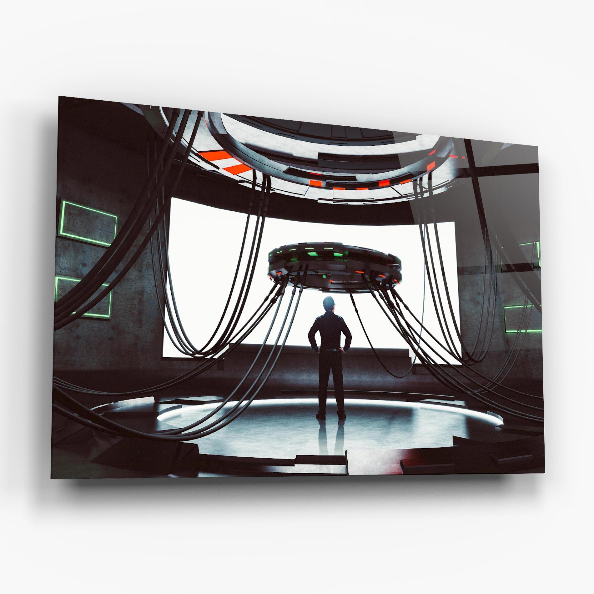 Tablou Sticla Cyber Chronicle mockup 6