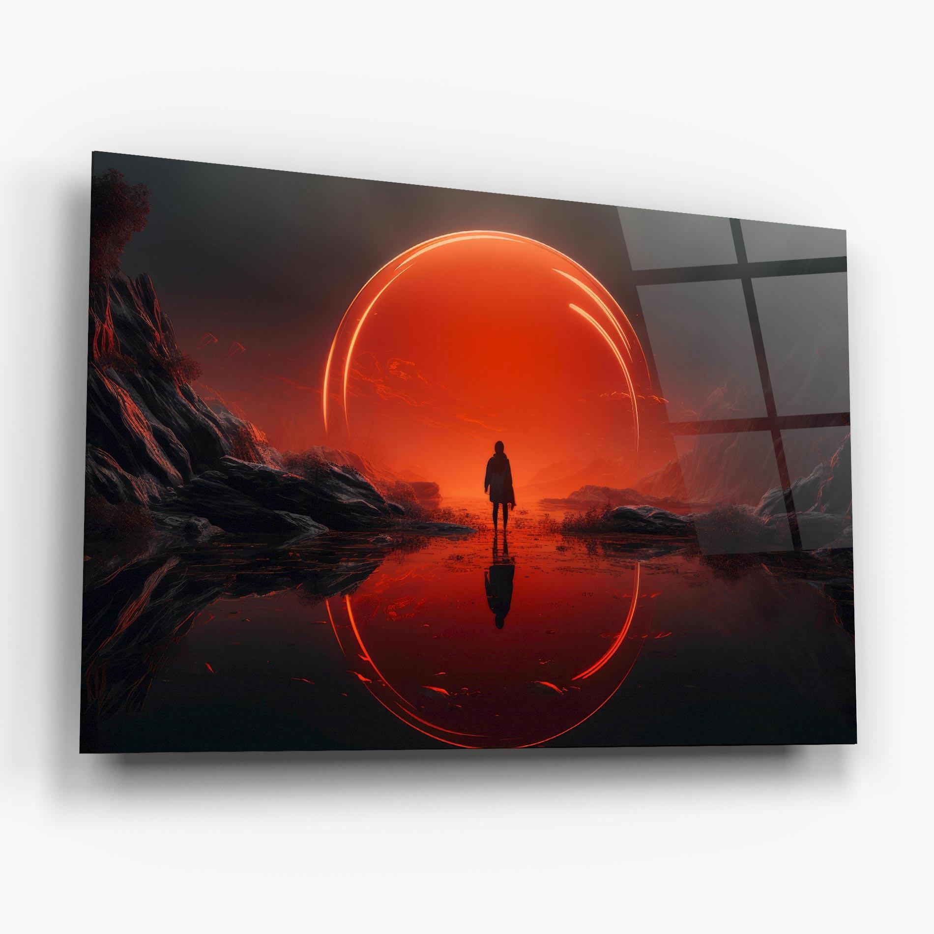 Tablou Sticla Man Orange Orb mockup 6