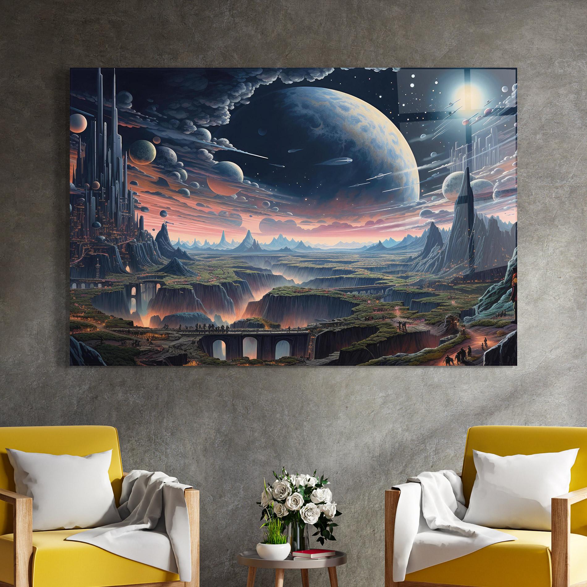 Tablou Sticla Celestial Chronicler mockup 4