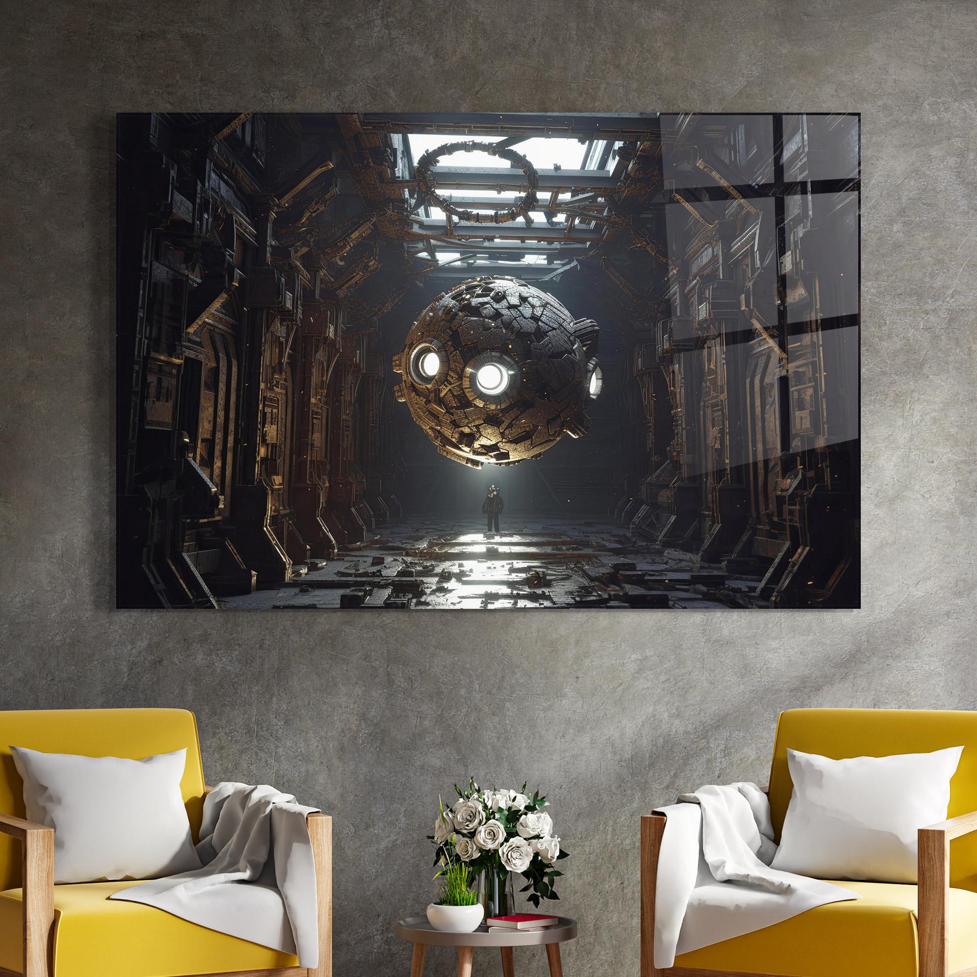 Tablou Sticla Cryptic Art mockup 4