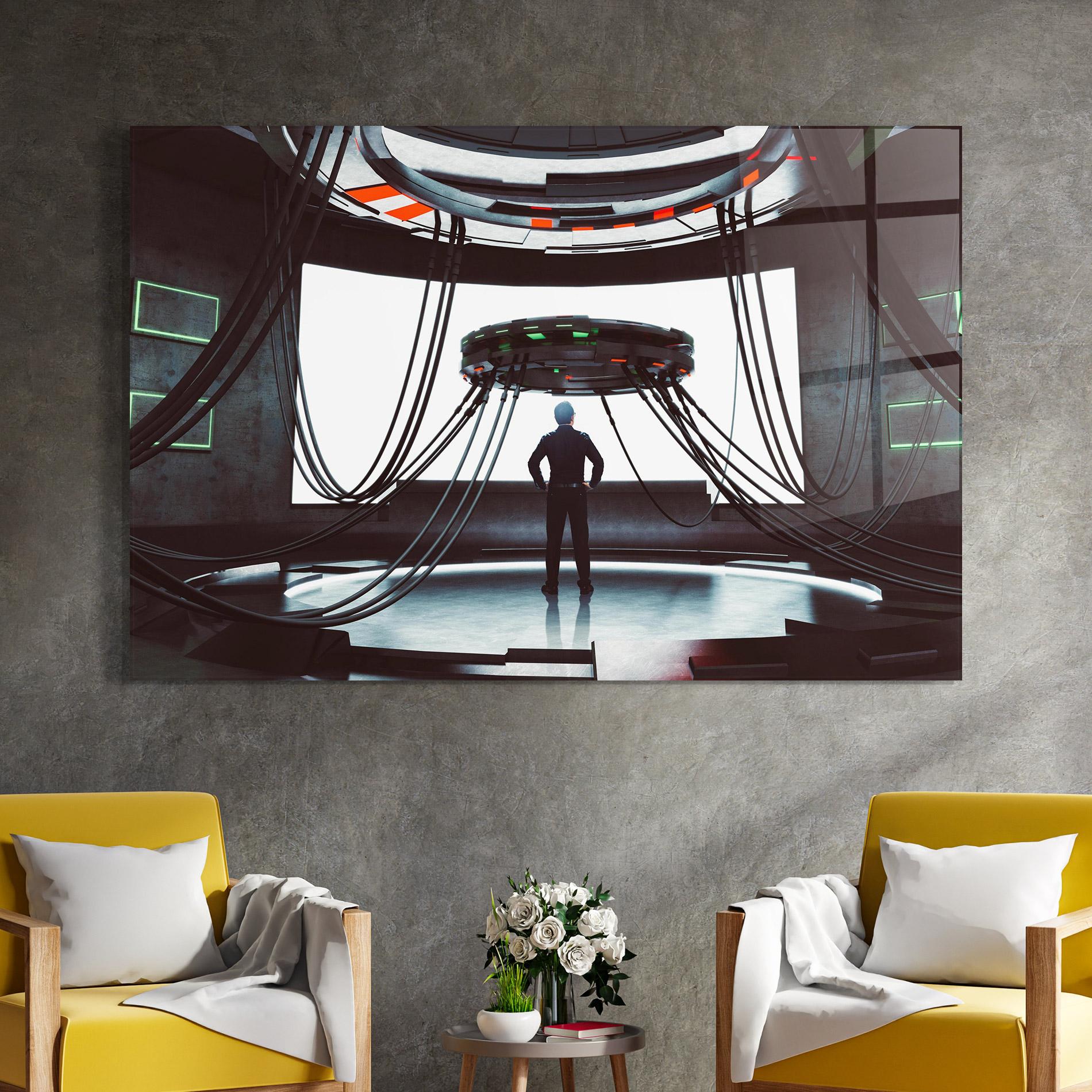 Tablou Sticla Cyber Chronicle mockup 4