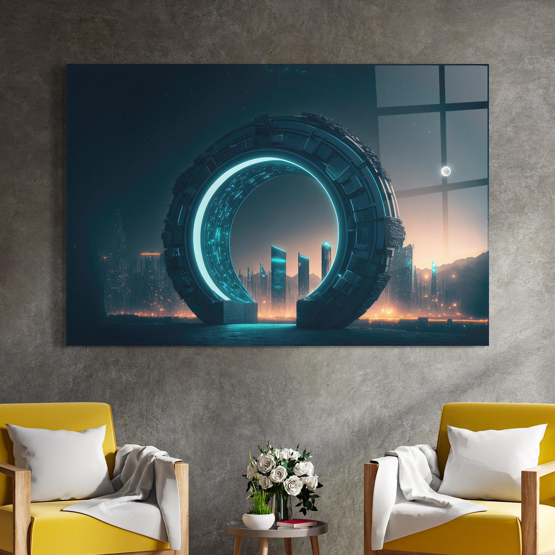 Tablou Sticla Future Portal mockup 4