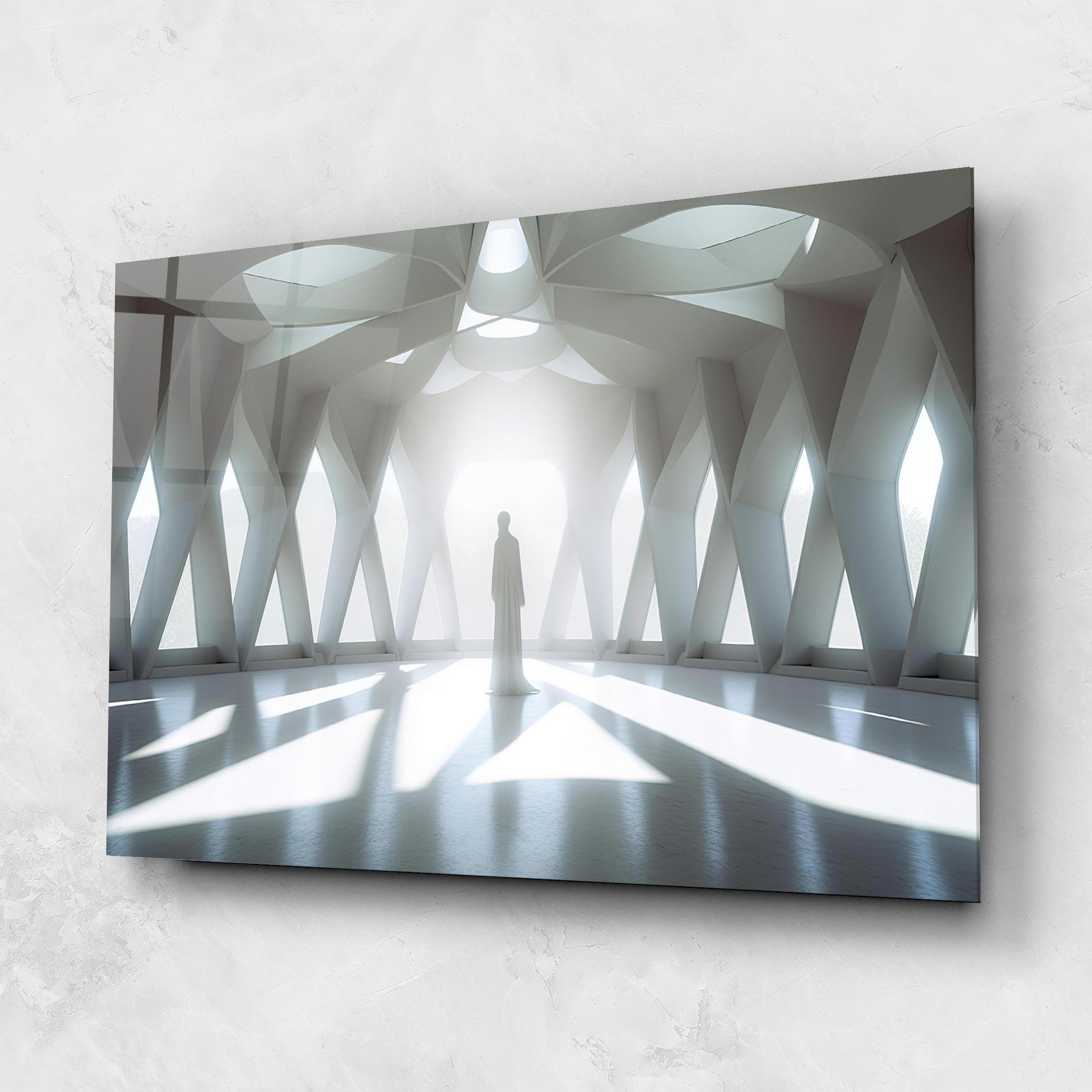 Tablou Sticla Bright Room Statue mockup 1