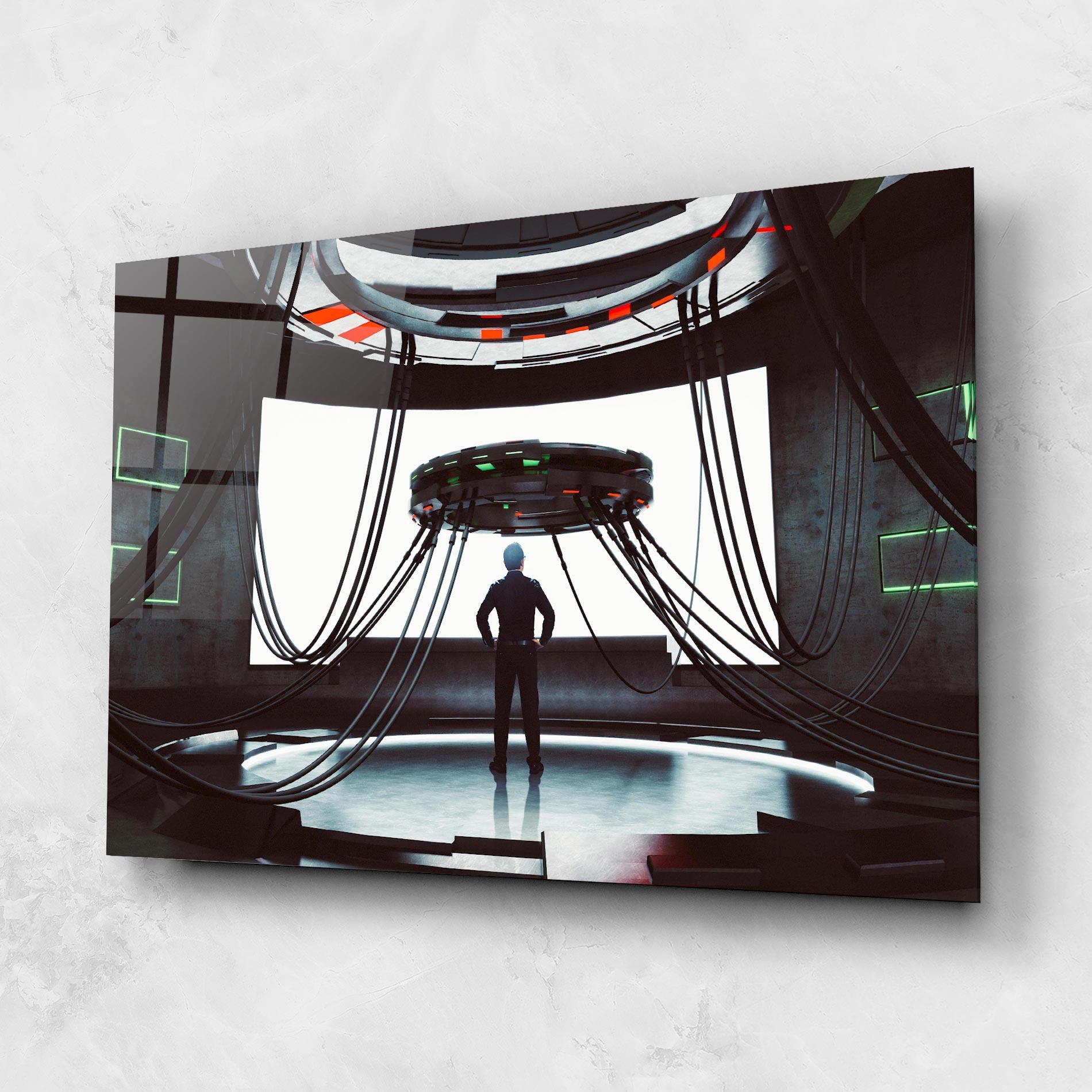 Tablou Sticla Cyber Chronicle mockup 1