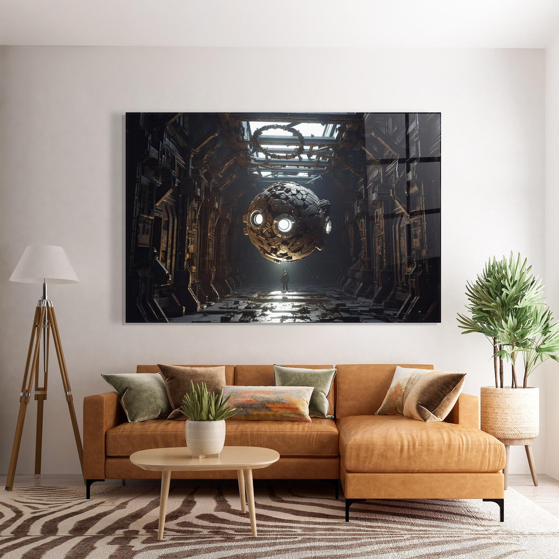 Tablou Sticla Cryptic Art mockup 7