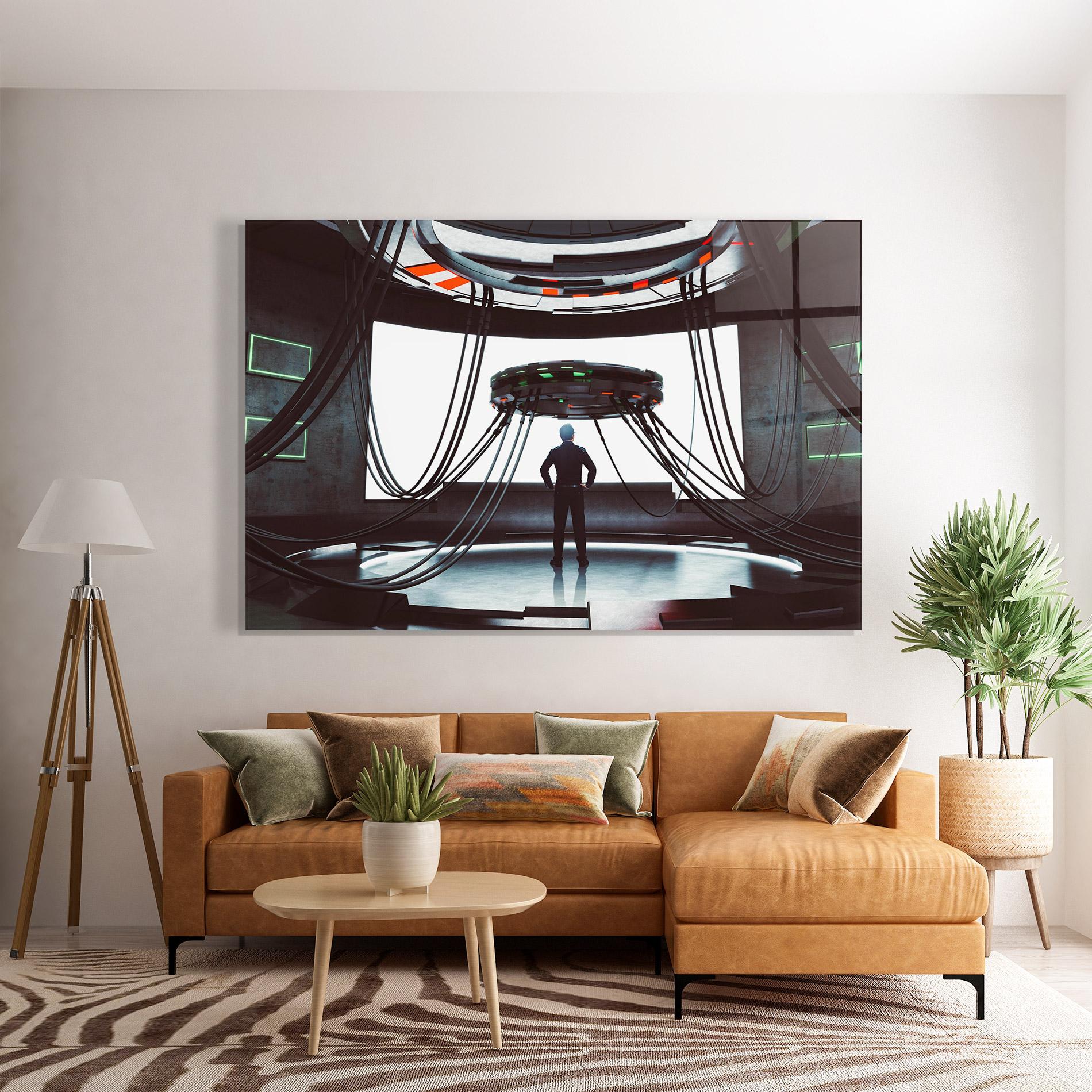 Tablou Sticla Cyber Chronicle mockup 7