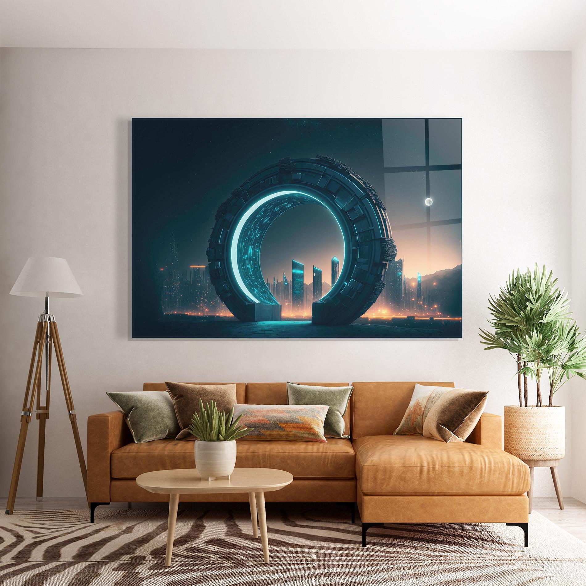 Tablou Sticla Future Portal mockup 7