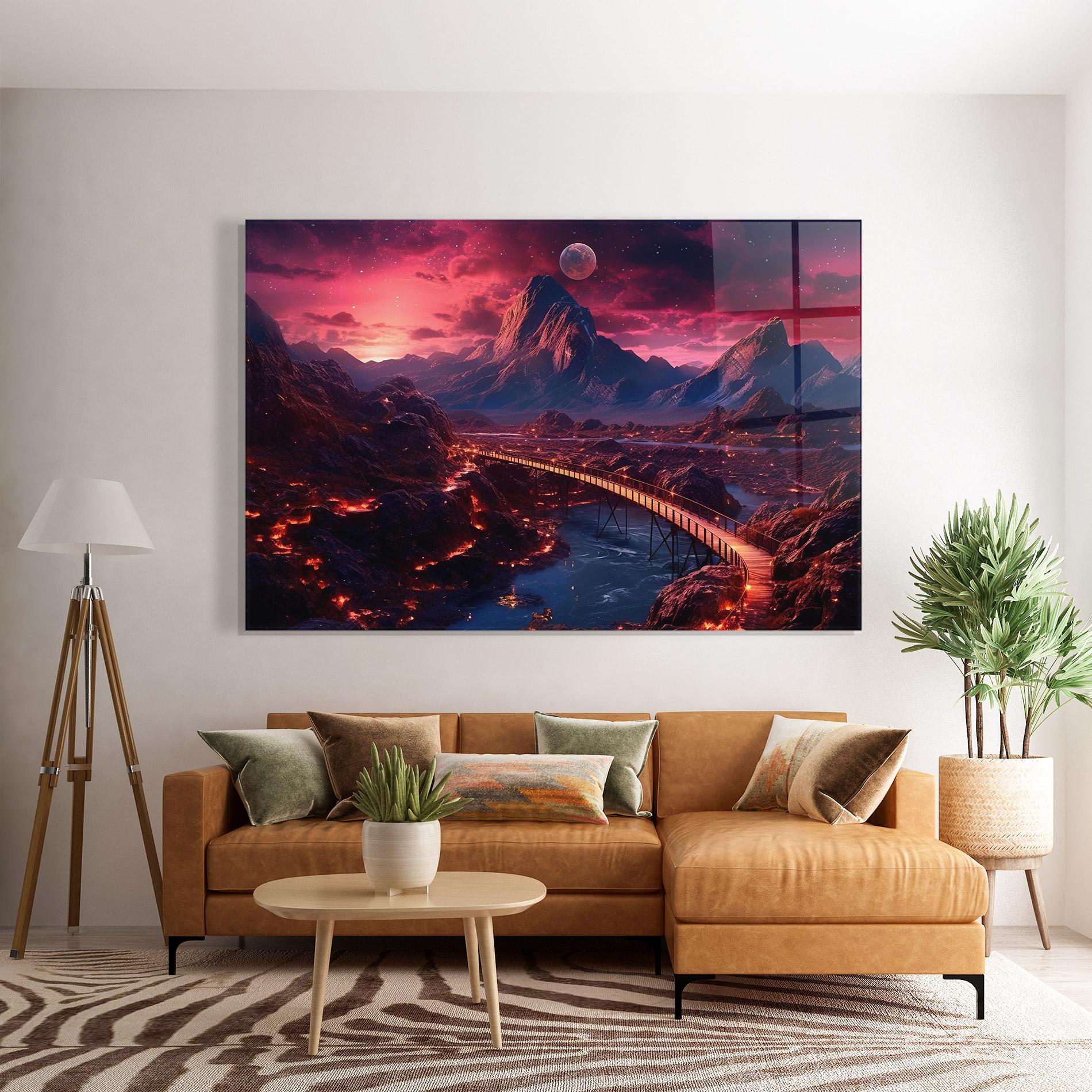 Tablou Sticla Interstellar Journey mockup 7