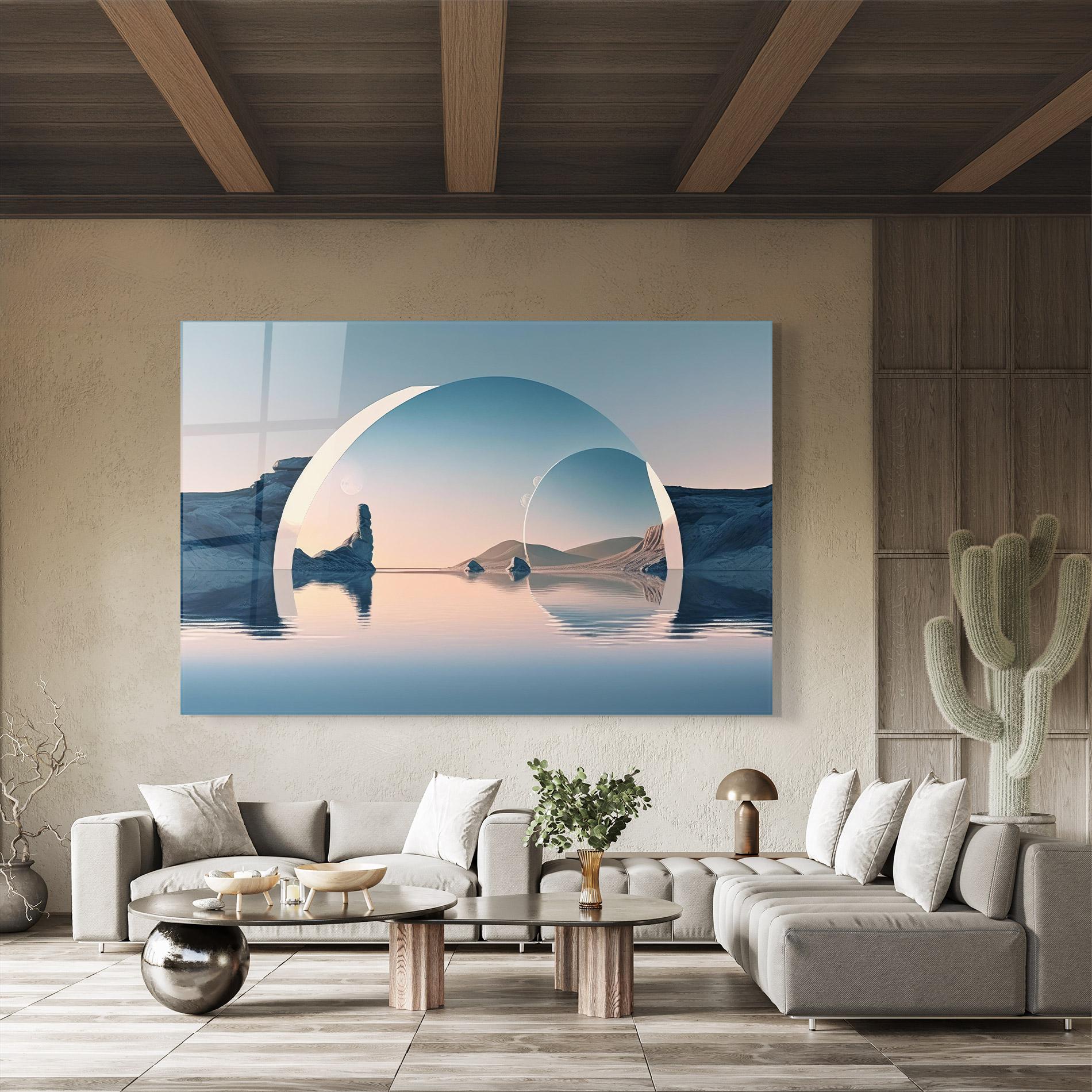 Tablou Sticla 3d Fantastic Elements mockup 8