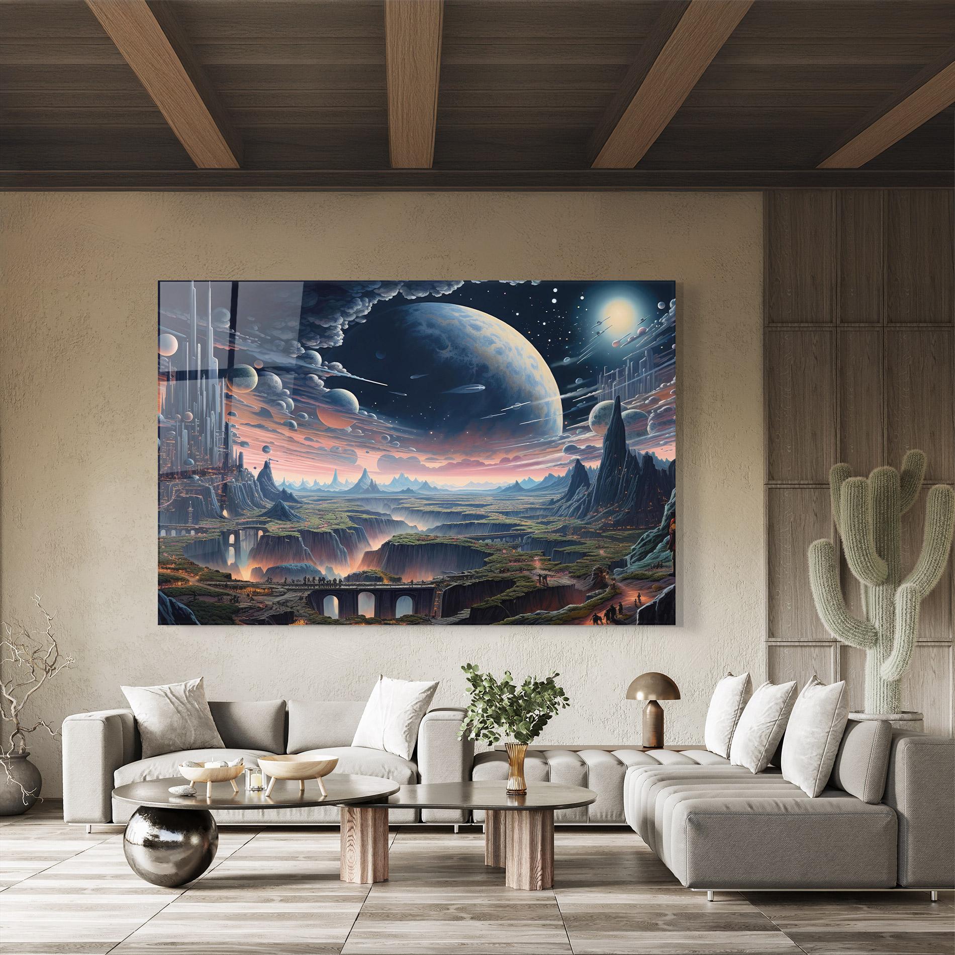 Tablou Sticla Celestial Chronicler mockup 8