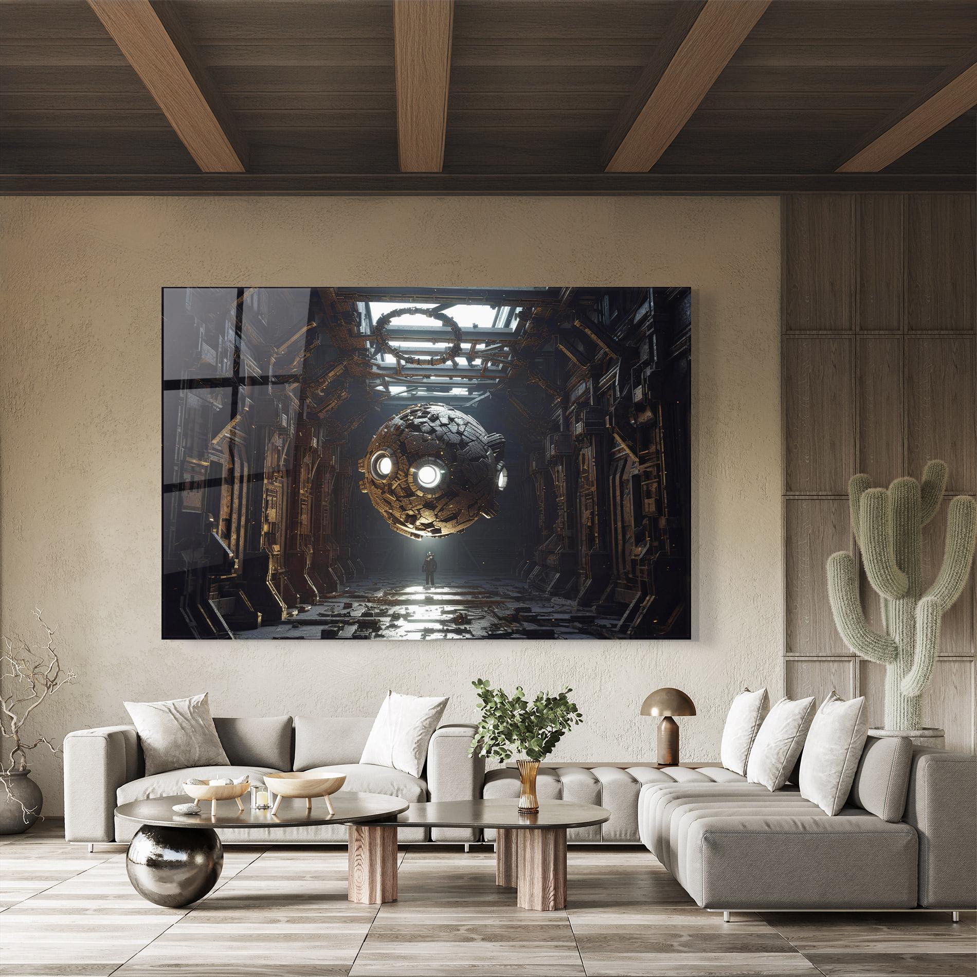 Tablou Sticla Cryptic Art mockup 8