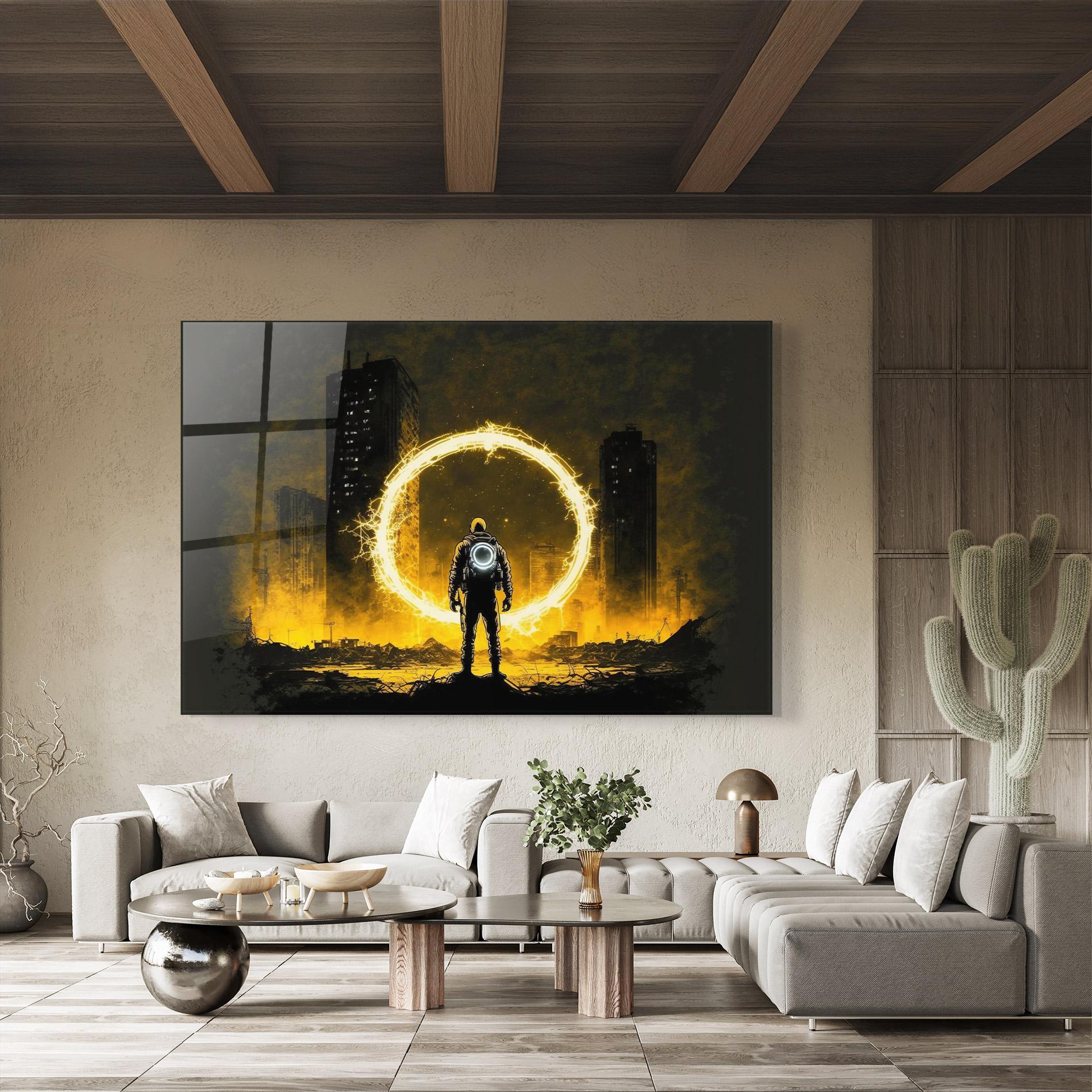 Tablou Sticla Fire Portal mockup 8