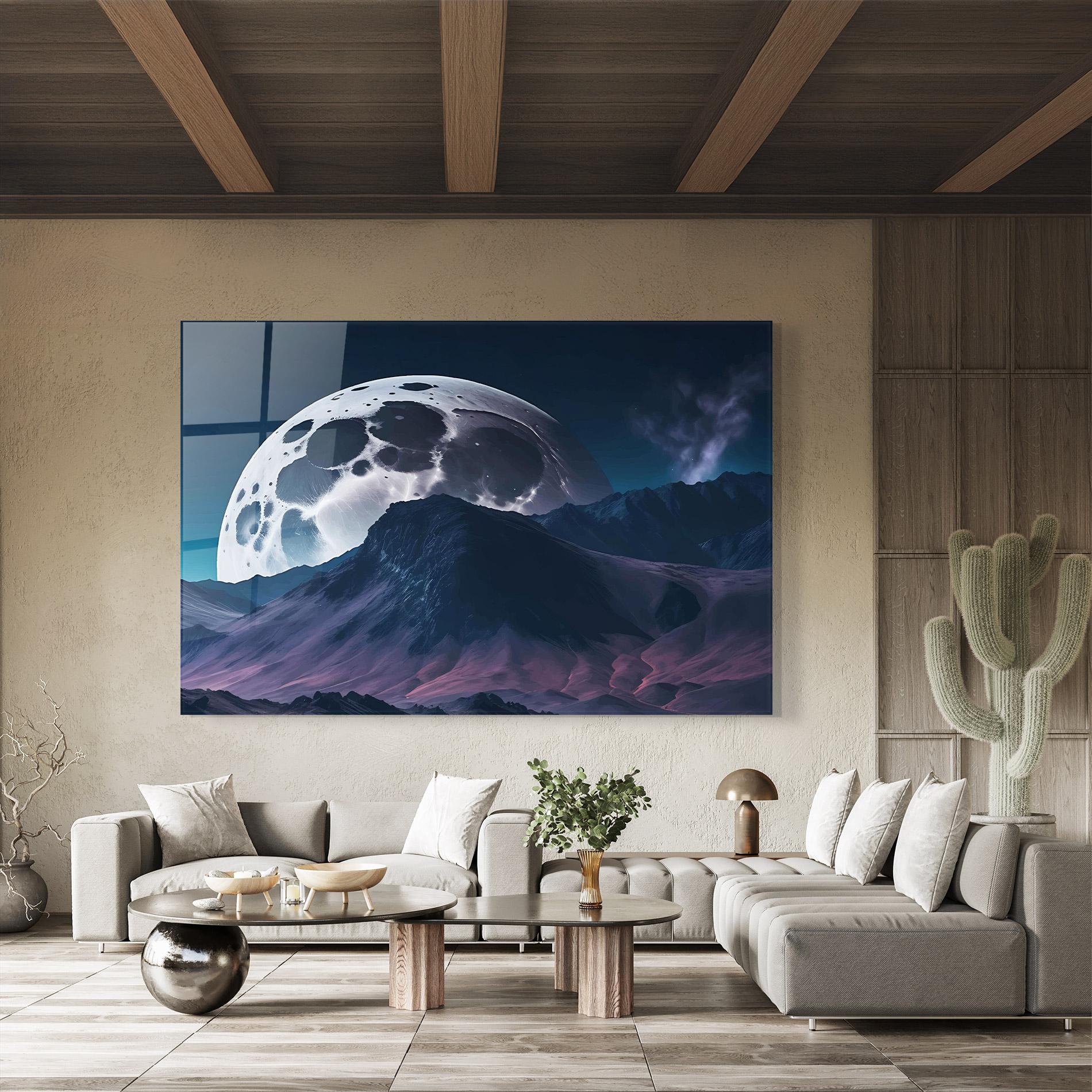 Tablou Sticla Full Moon Smoke mockup 8