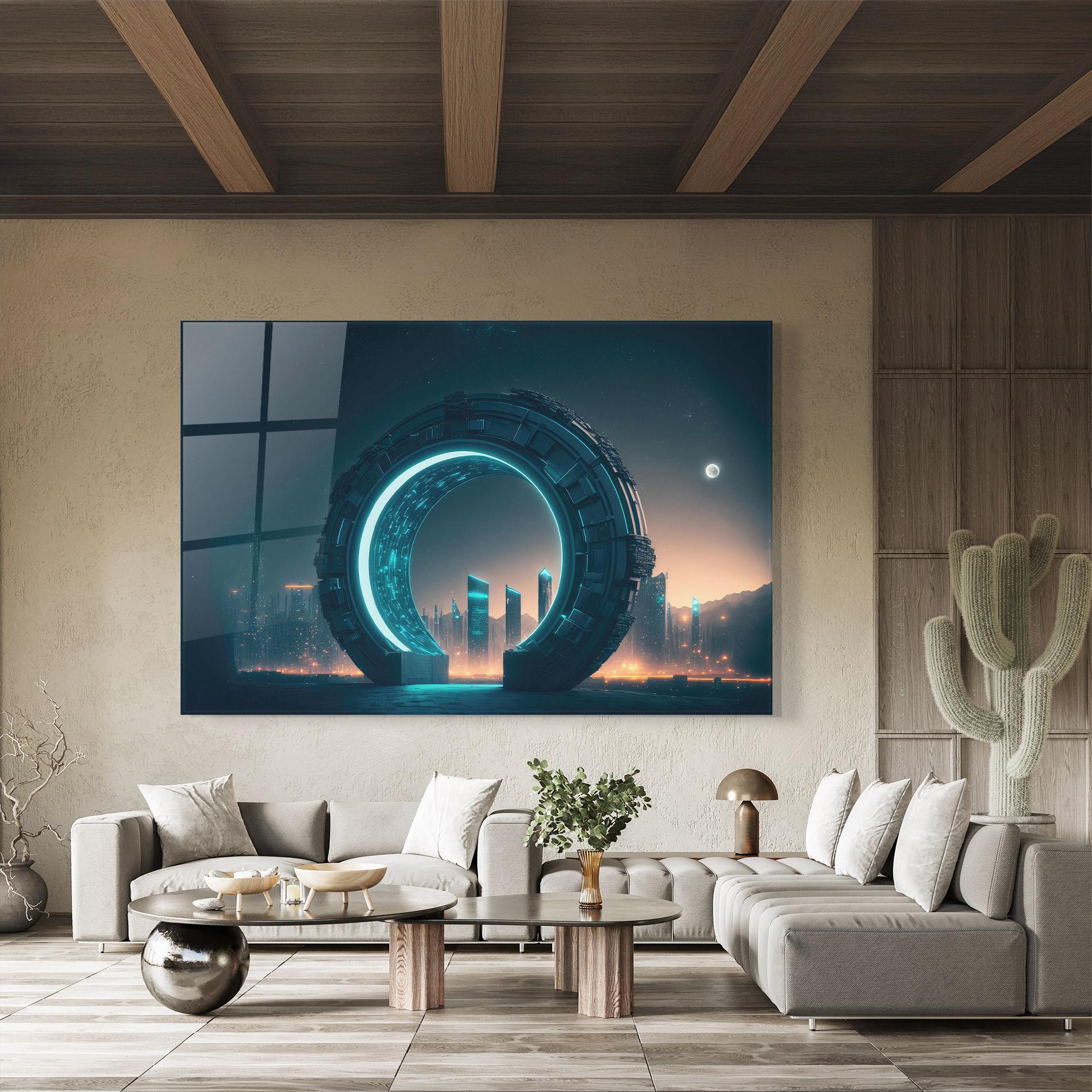 Tablou Sticla Future Portal mockup 8