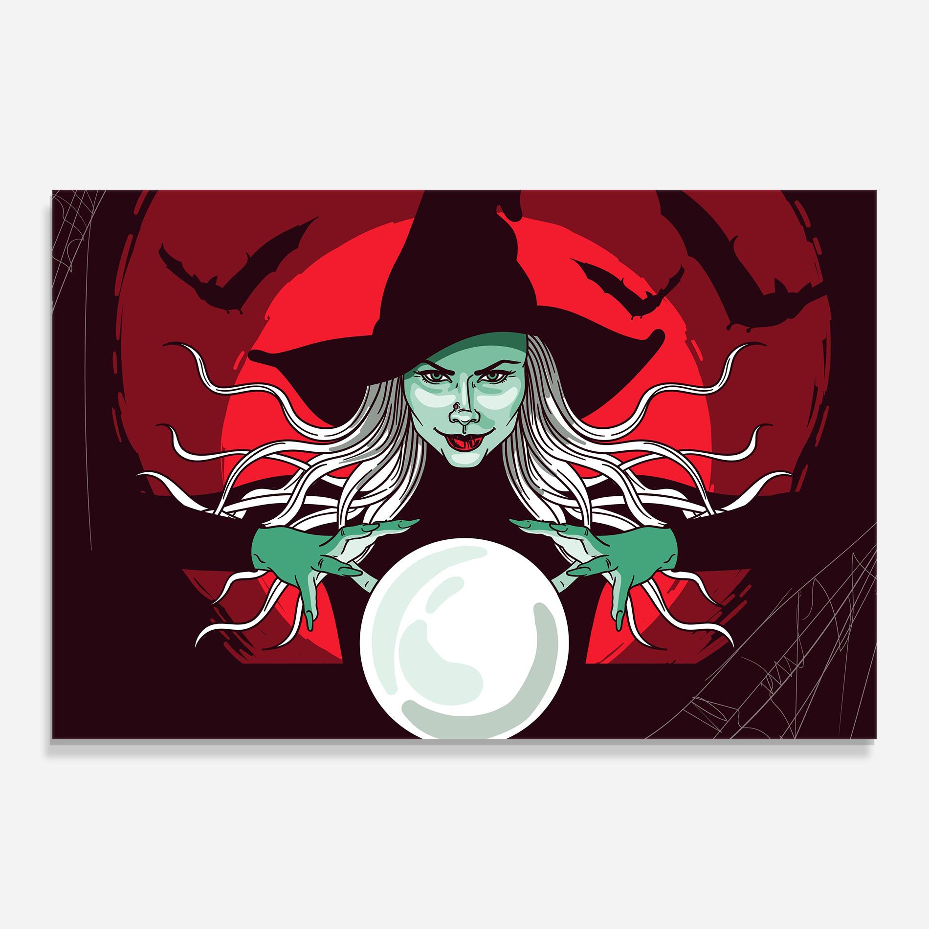 Tablou Sticla Green Witch mockup 0