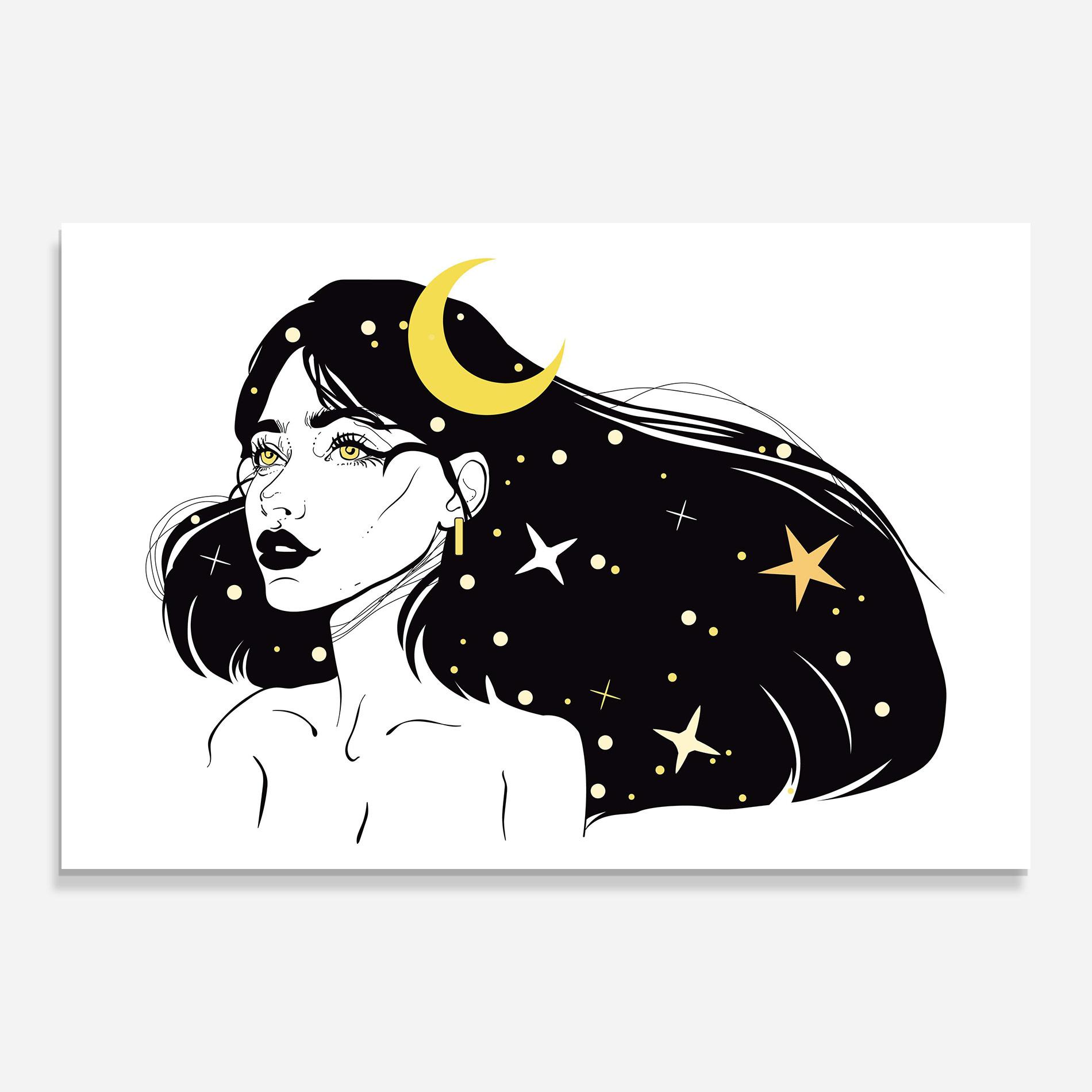 Tablou Sticla Night Witch mockup 0