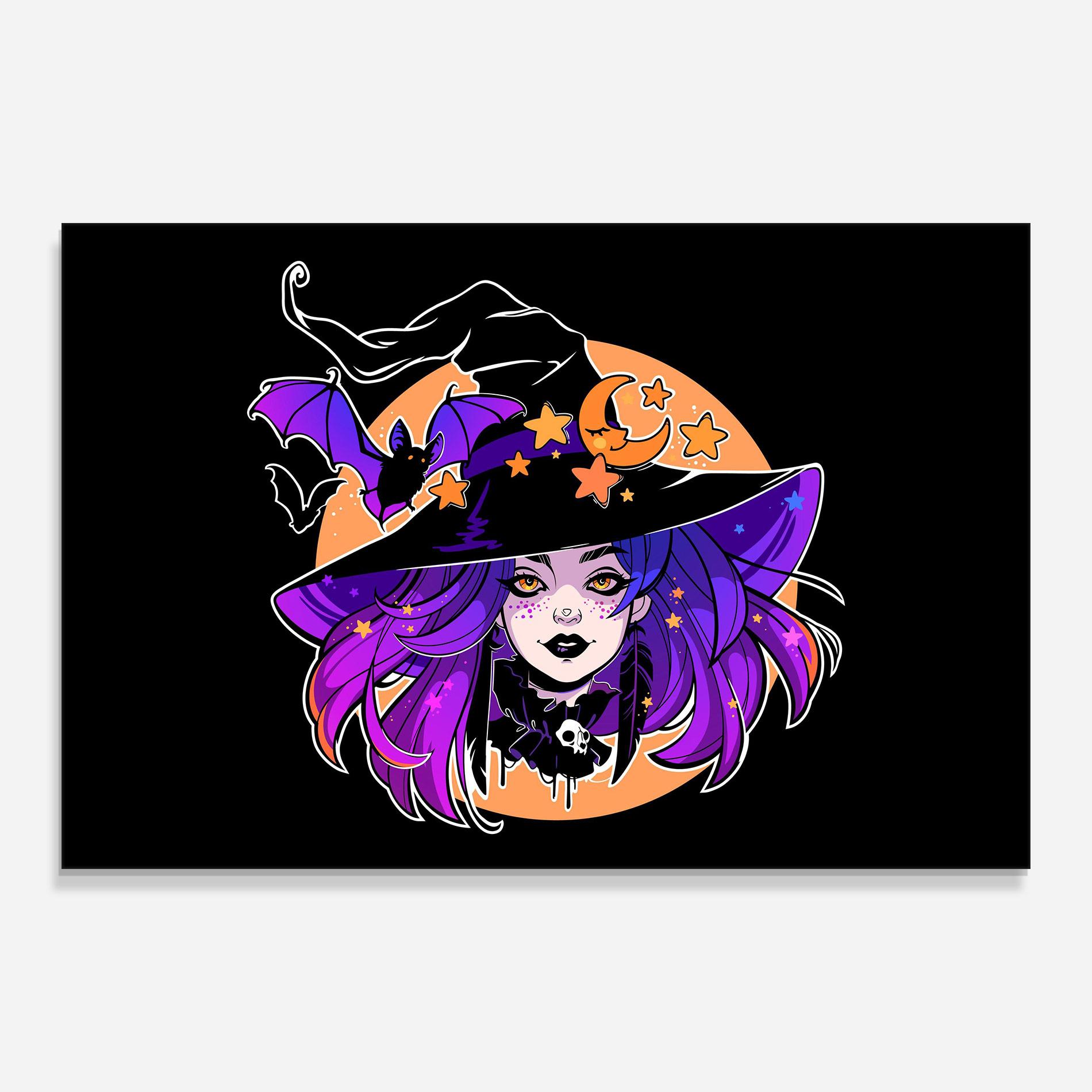 Tablou Sticla Purple Witch mockup 0