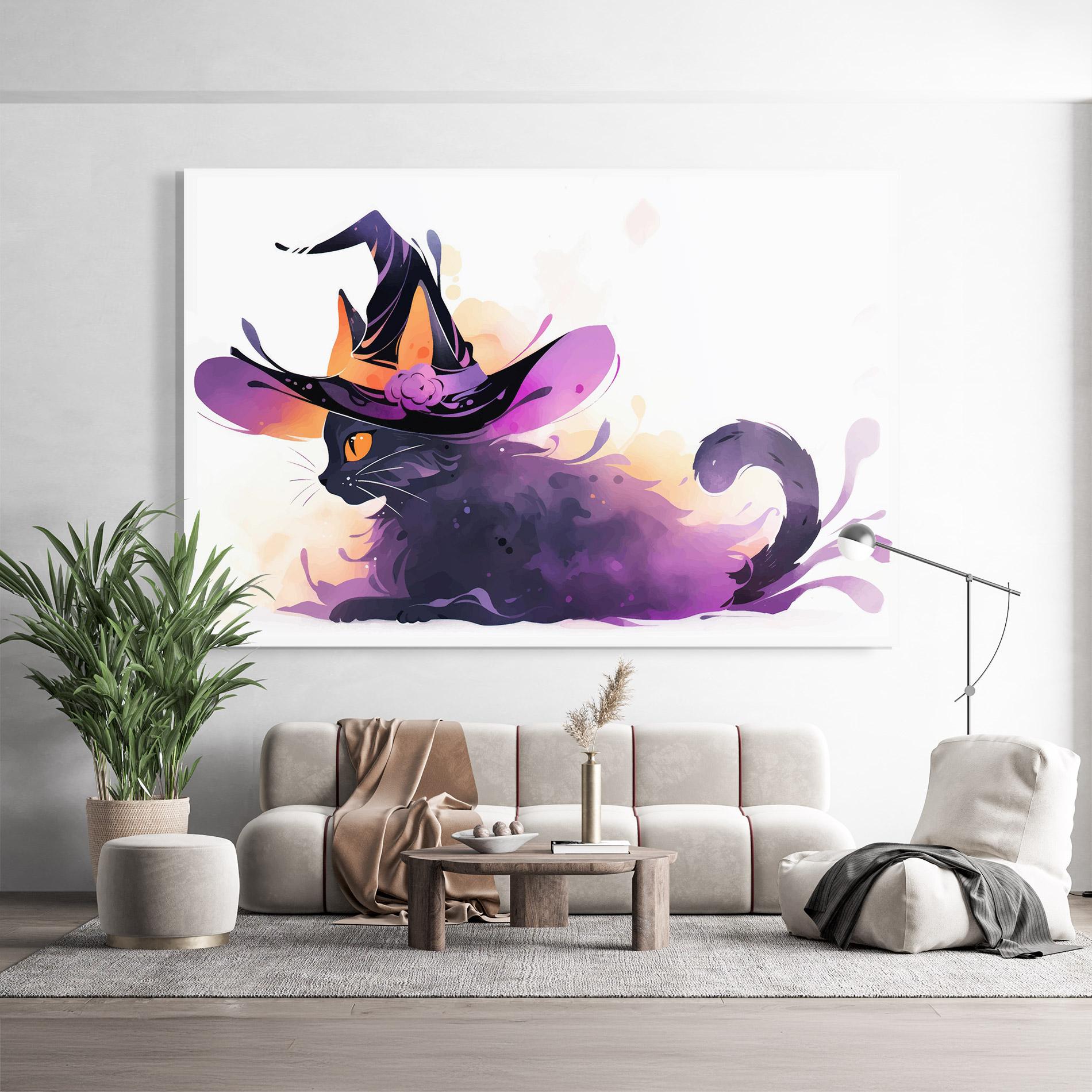 Tablou Sticla Cat Witch mockup 9