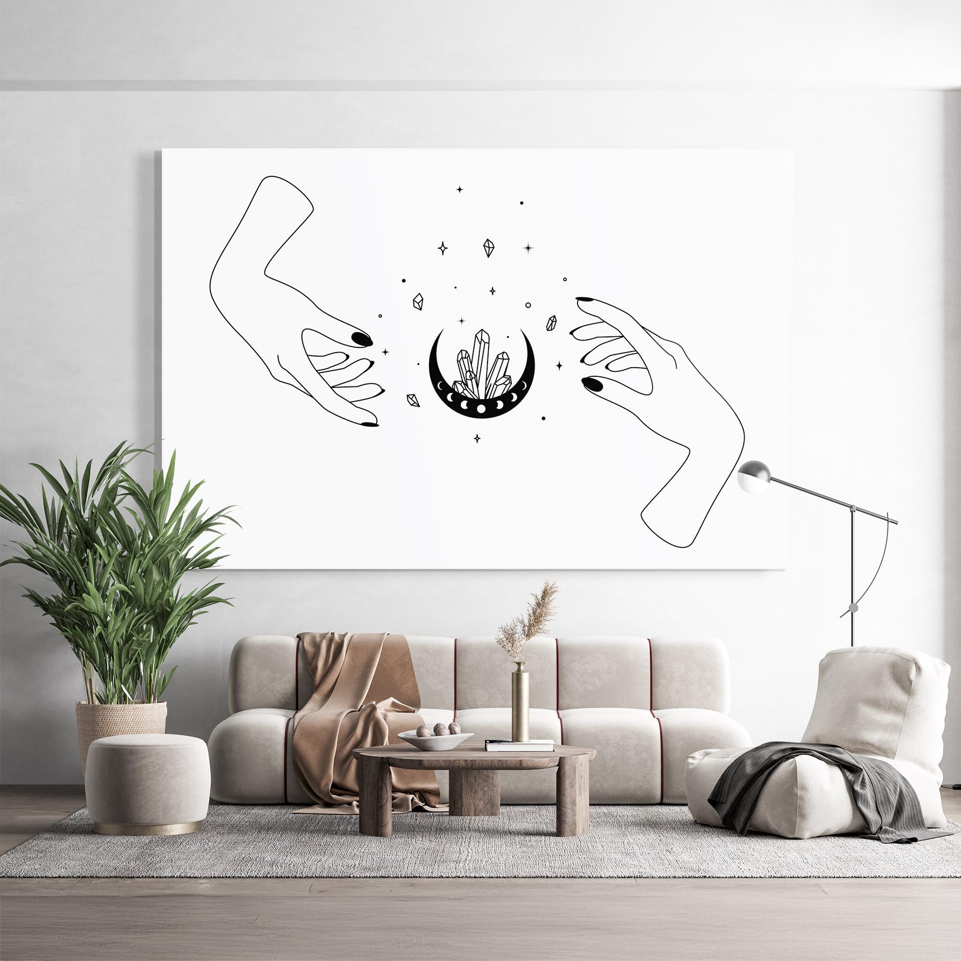 Tablou Sticla Crystal Hand mockup 9